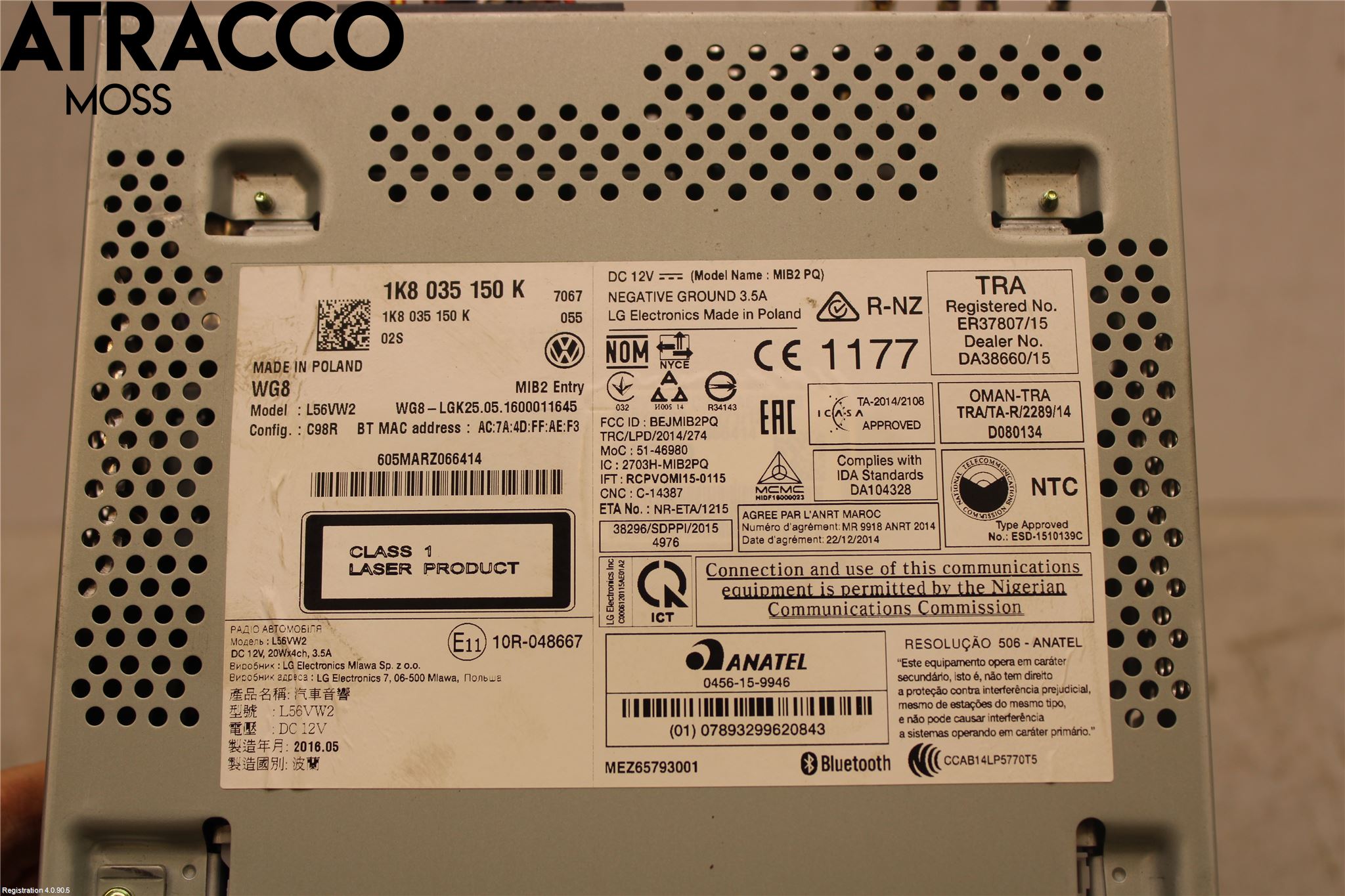 Volkswagen VW CADDY 16-20 Cd Radio - Multimediapanel