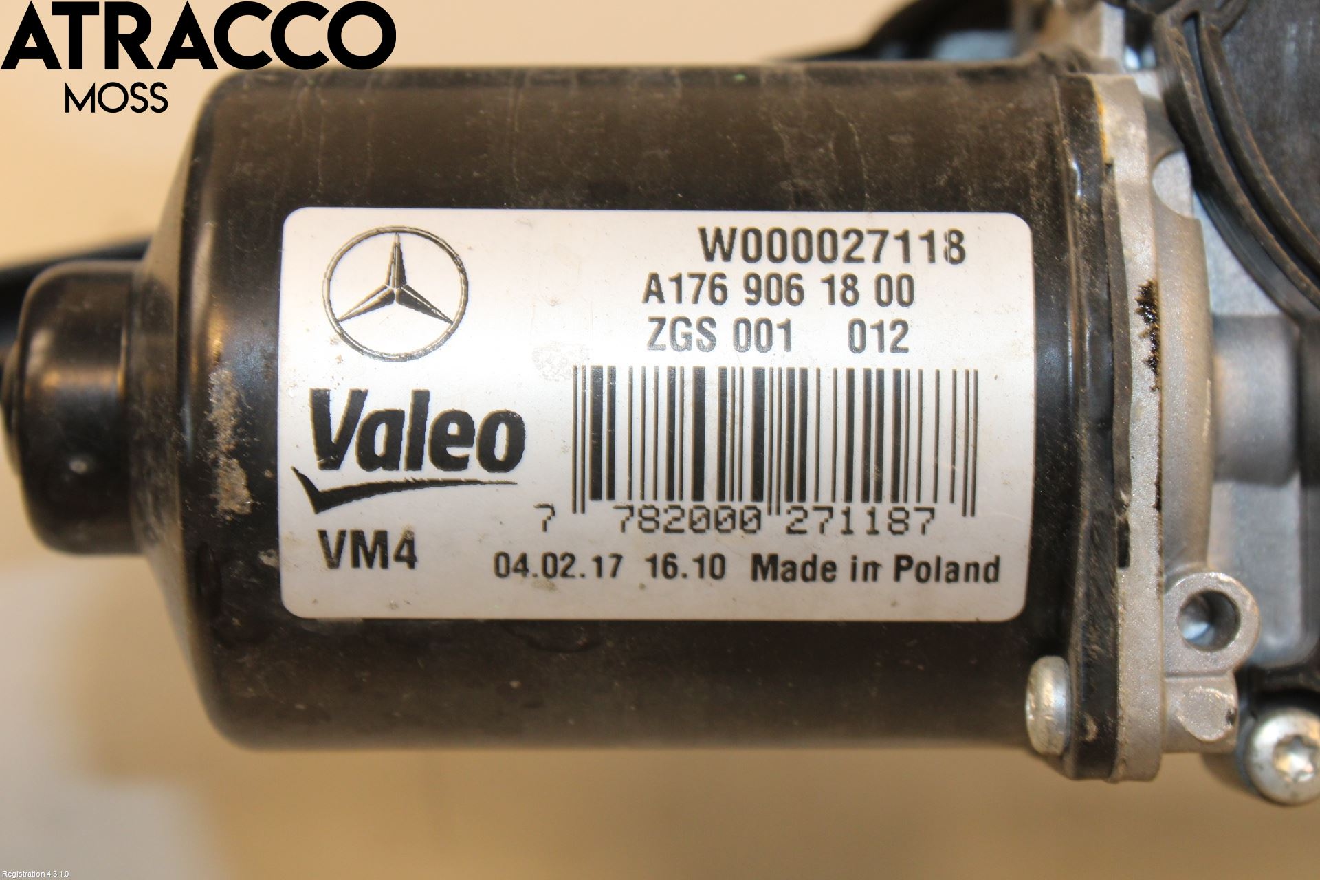 Mercedes-Benz MB CLA-KLASS (C117/X117) 13-19 Torkarmotor Vindruta
