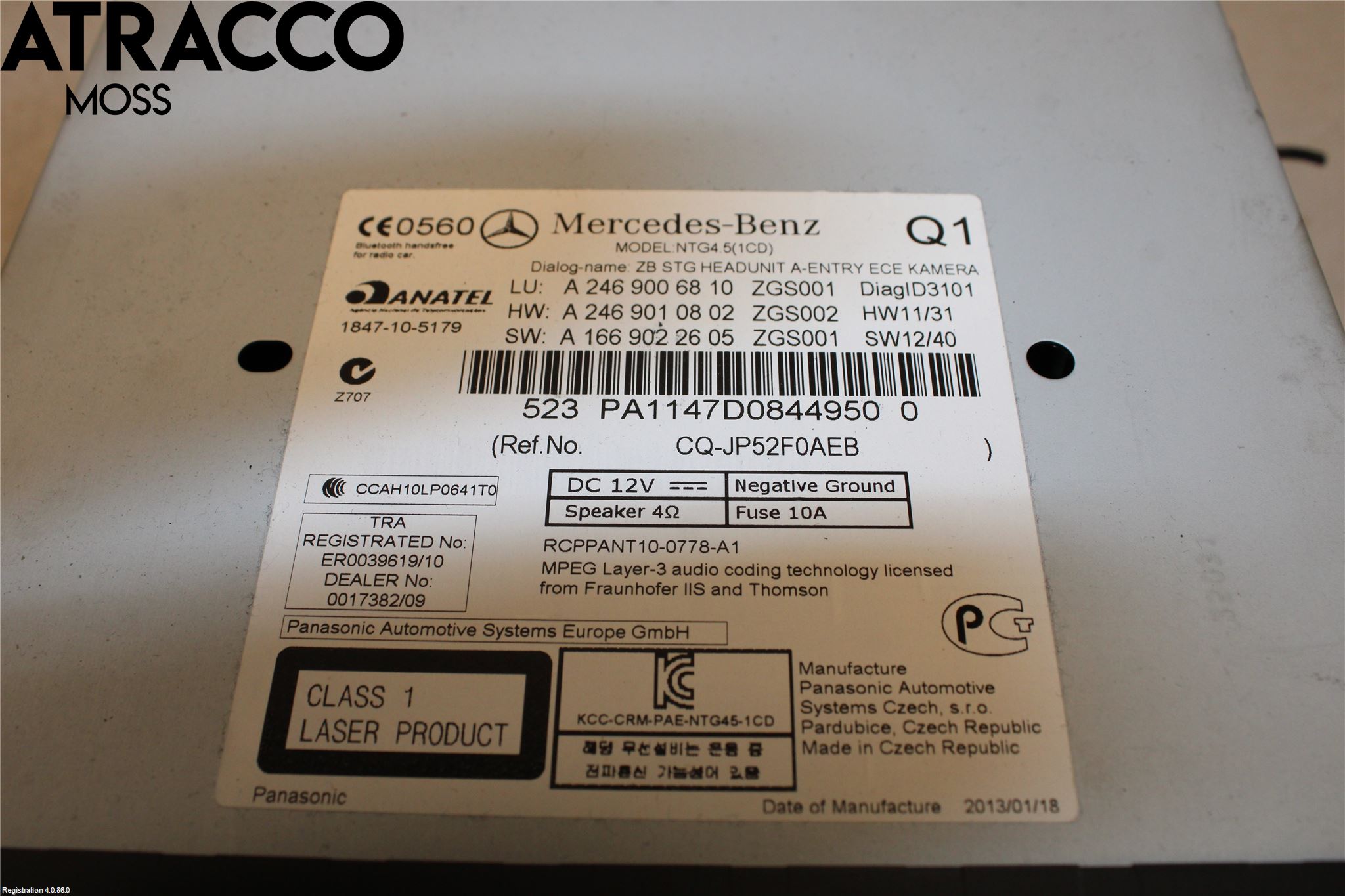 Mercedes-Benz MB A-KLASS (W176) 13-18 Cd Radio - Multimediapanel