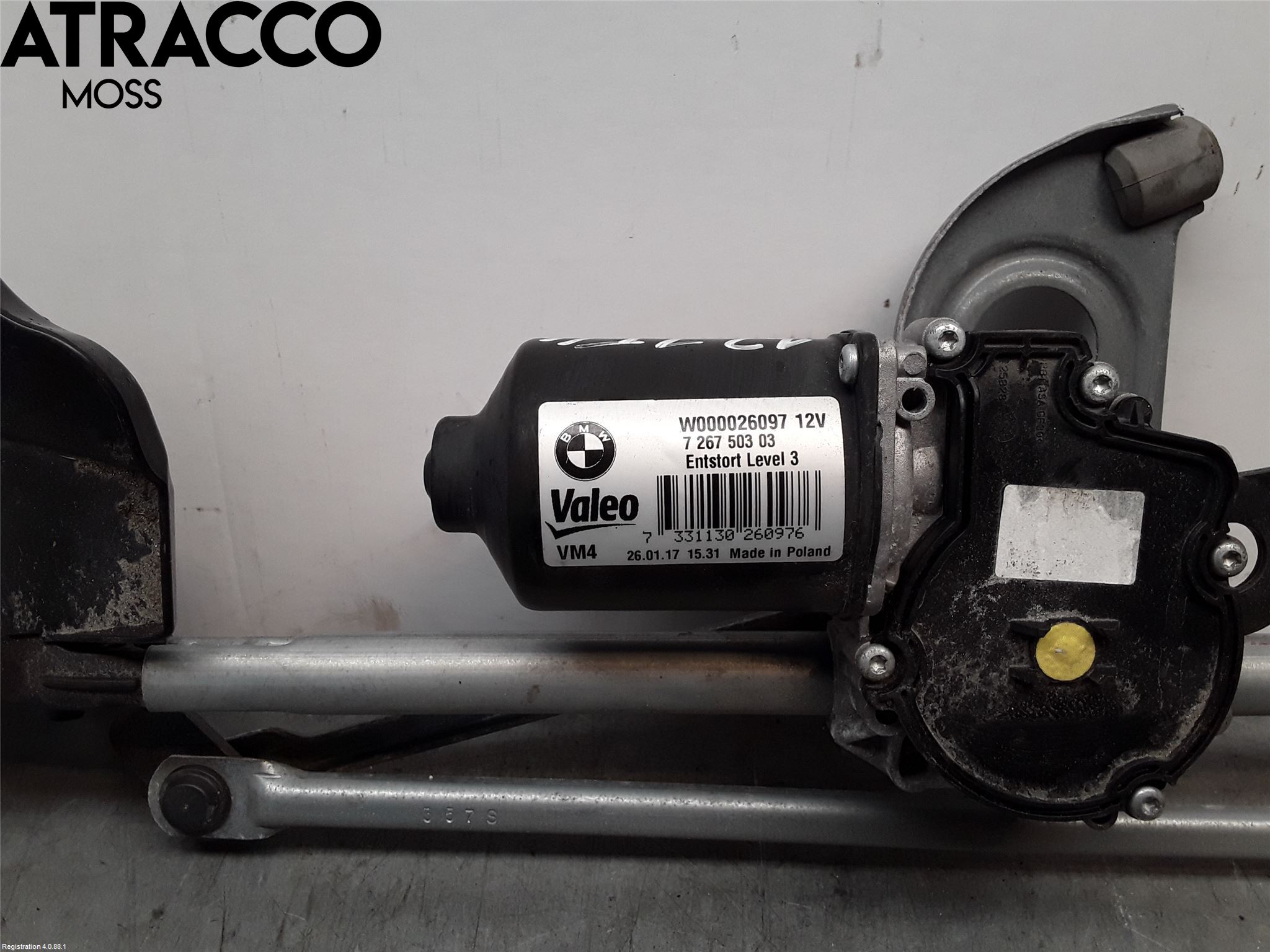 BMW 3 F30/F31/F80 12-19 Torkarmotor Vindruta