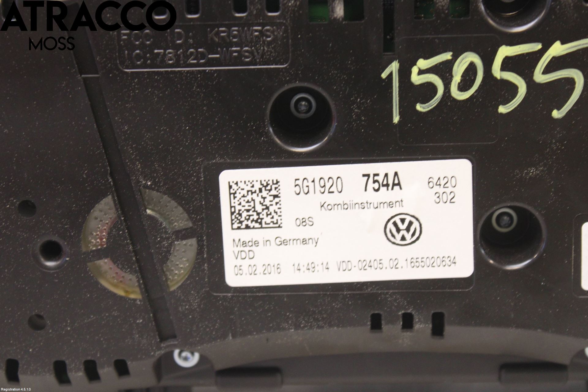 Volkswagen VW GOLF / E-GOLF VII 13-20 Instrument Komb