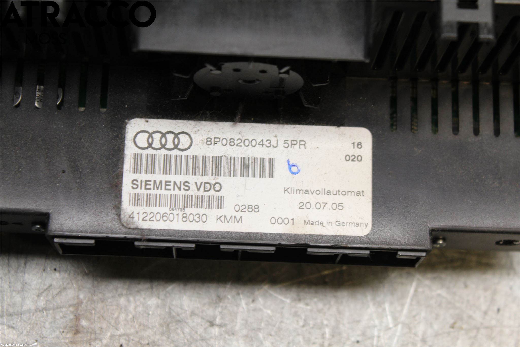 Audi A3/S3     04-05 Ac Styrenhet Ac Manöveren