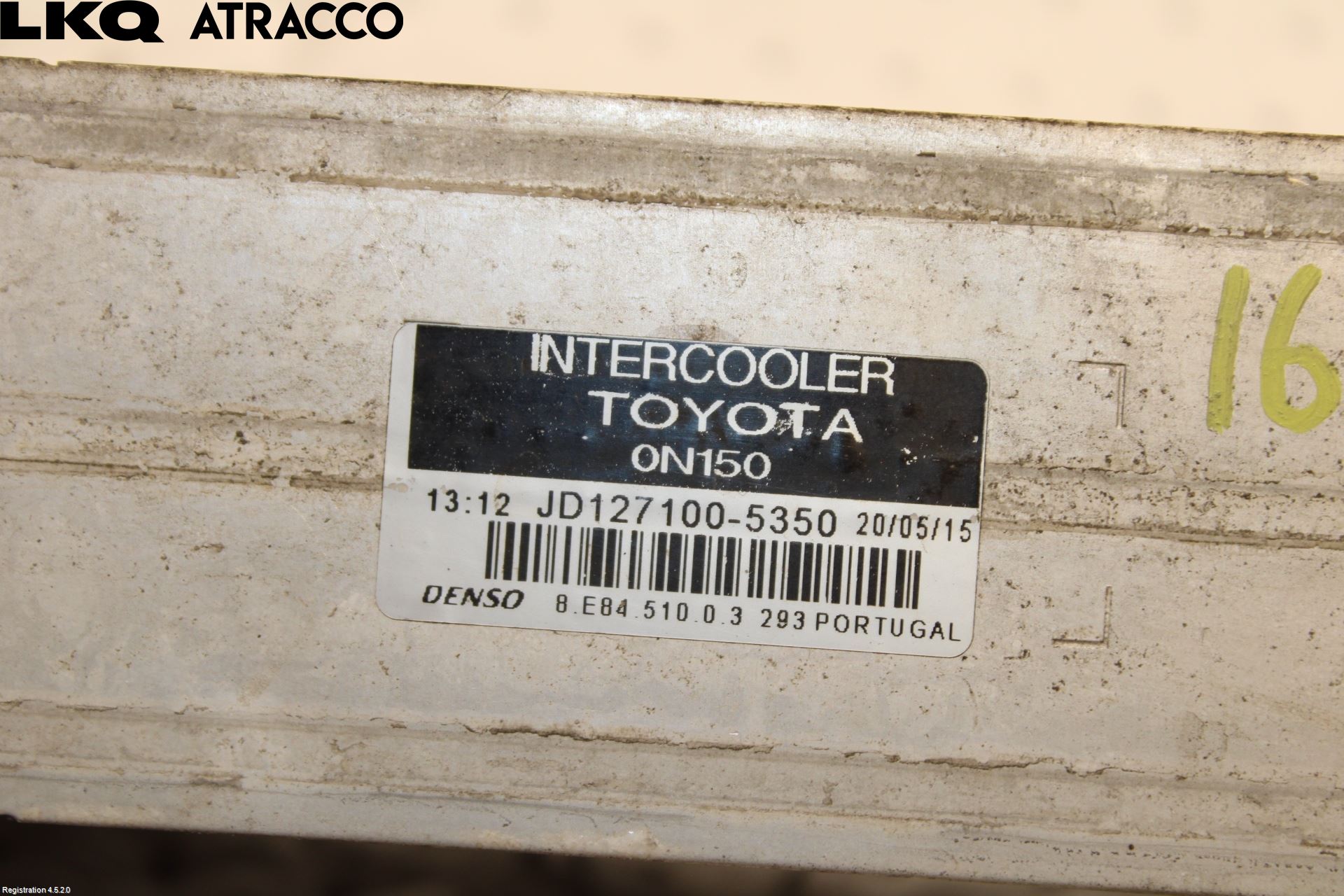 Toyota AURIS 10-12 Laddluft-Intercooler Kyl