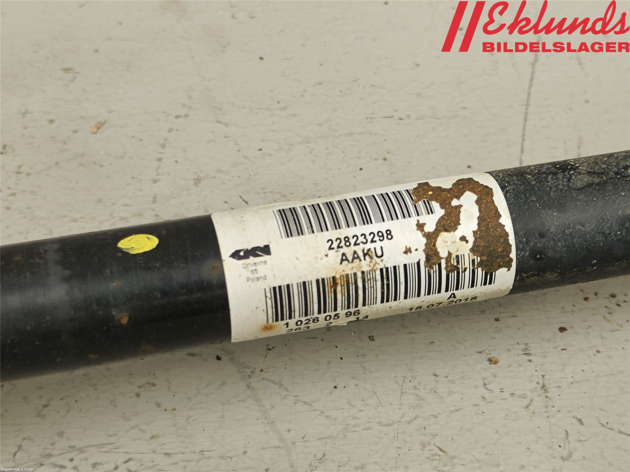 Opel INSIGNIA 09-16 Drivaxel Bak Höger