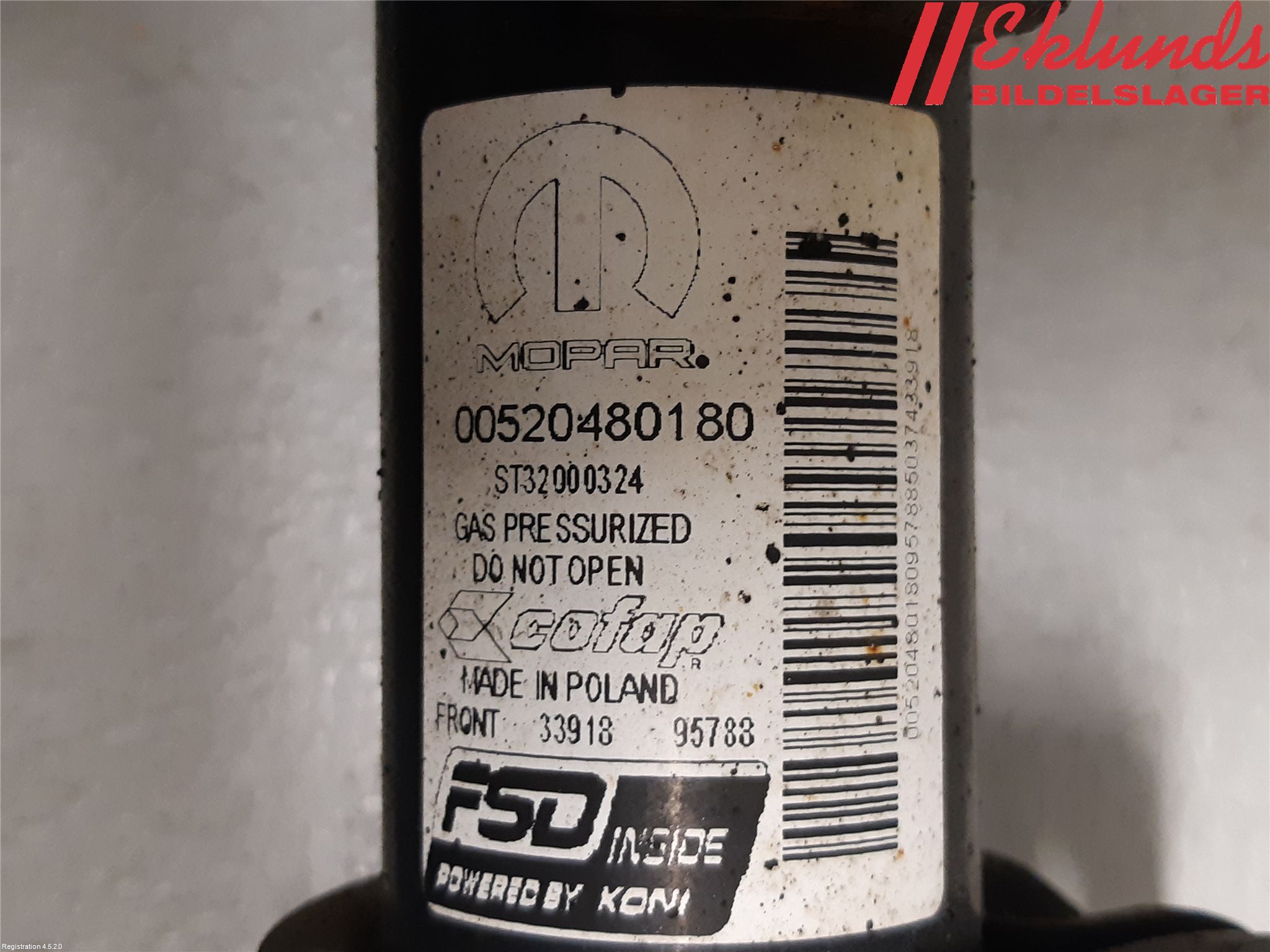 Fiat 500X 15- Fjäderben Fram Höger