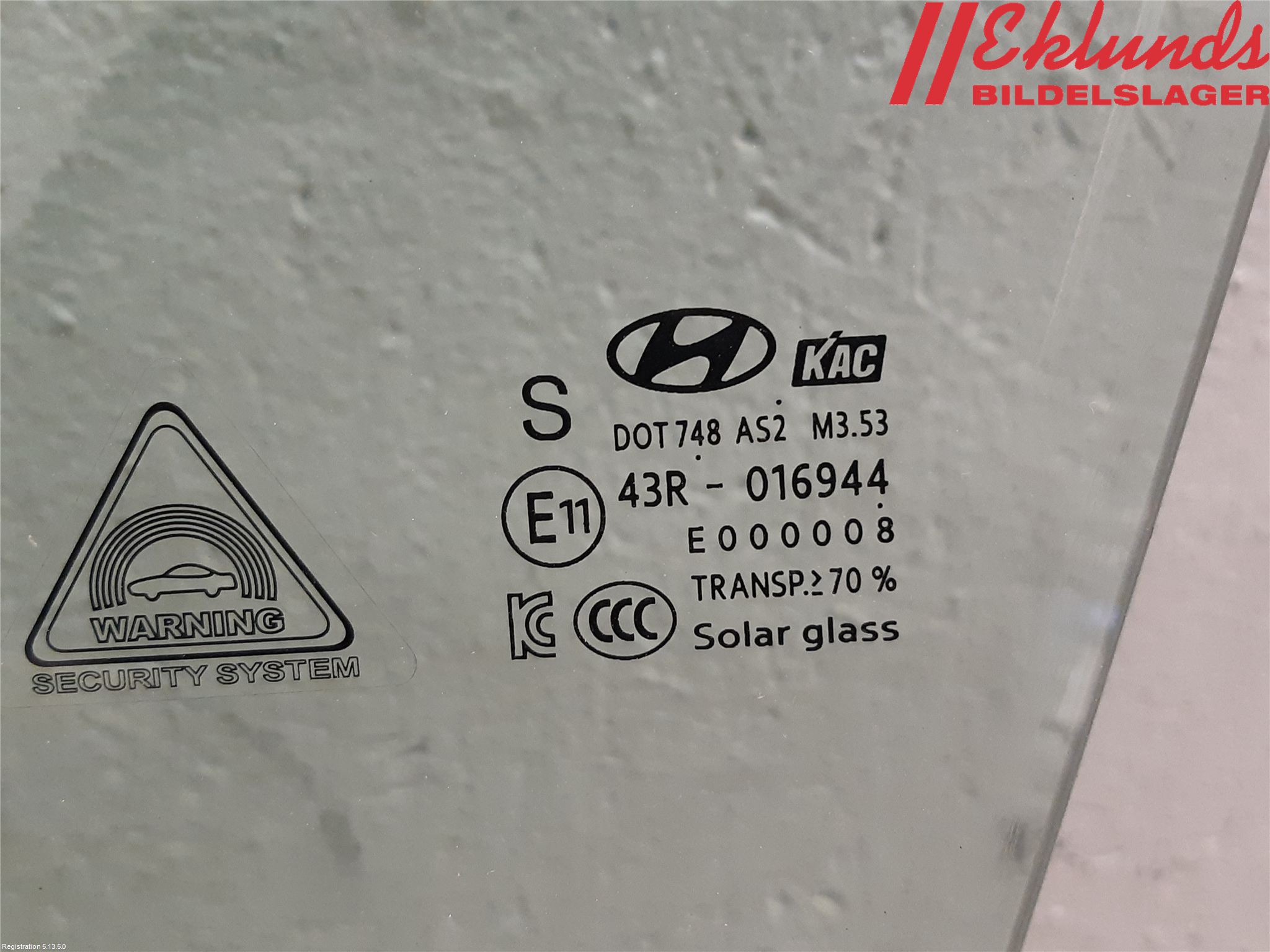 Hyundai KONA/ELECTRIC OS 18-23 Dörruta Fram Vänster