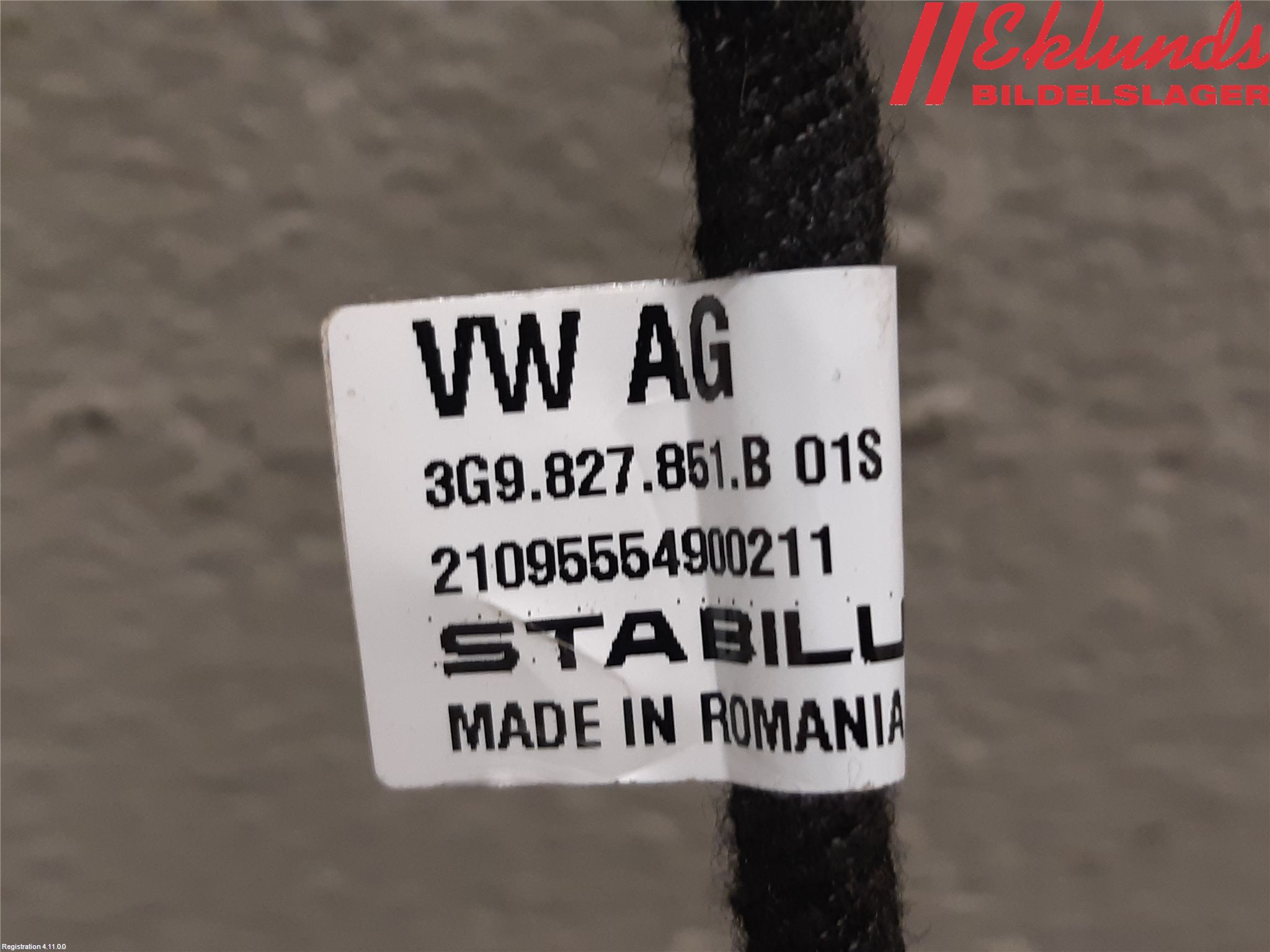 Volkswagen VW PASSAT 15-19 Bakluckeöppnare Automatisk