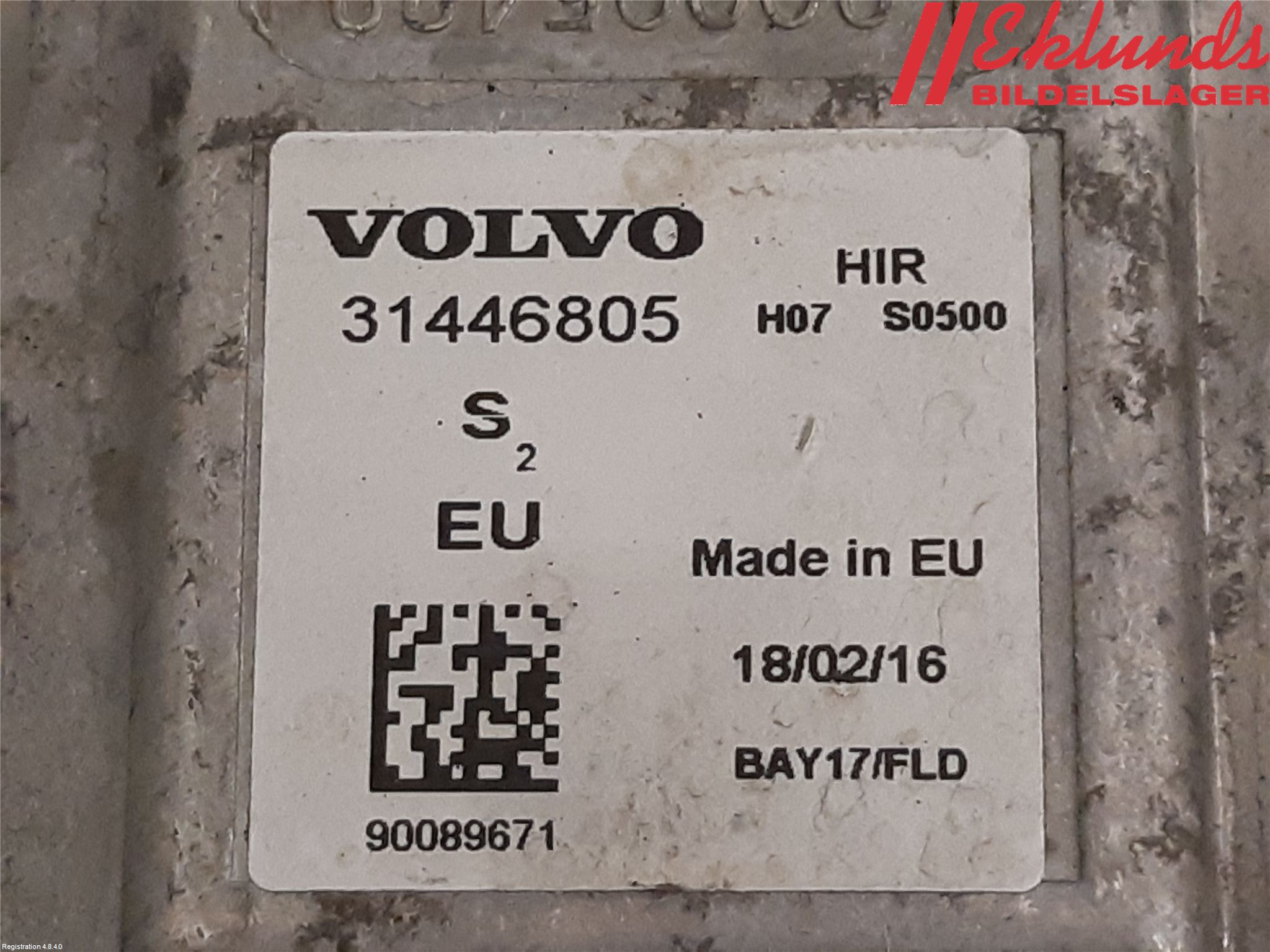 Volvo S90 17->> Styrenhet Strålkastare