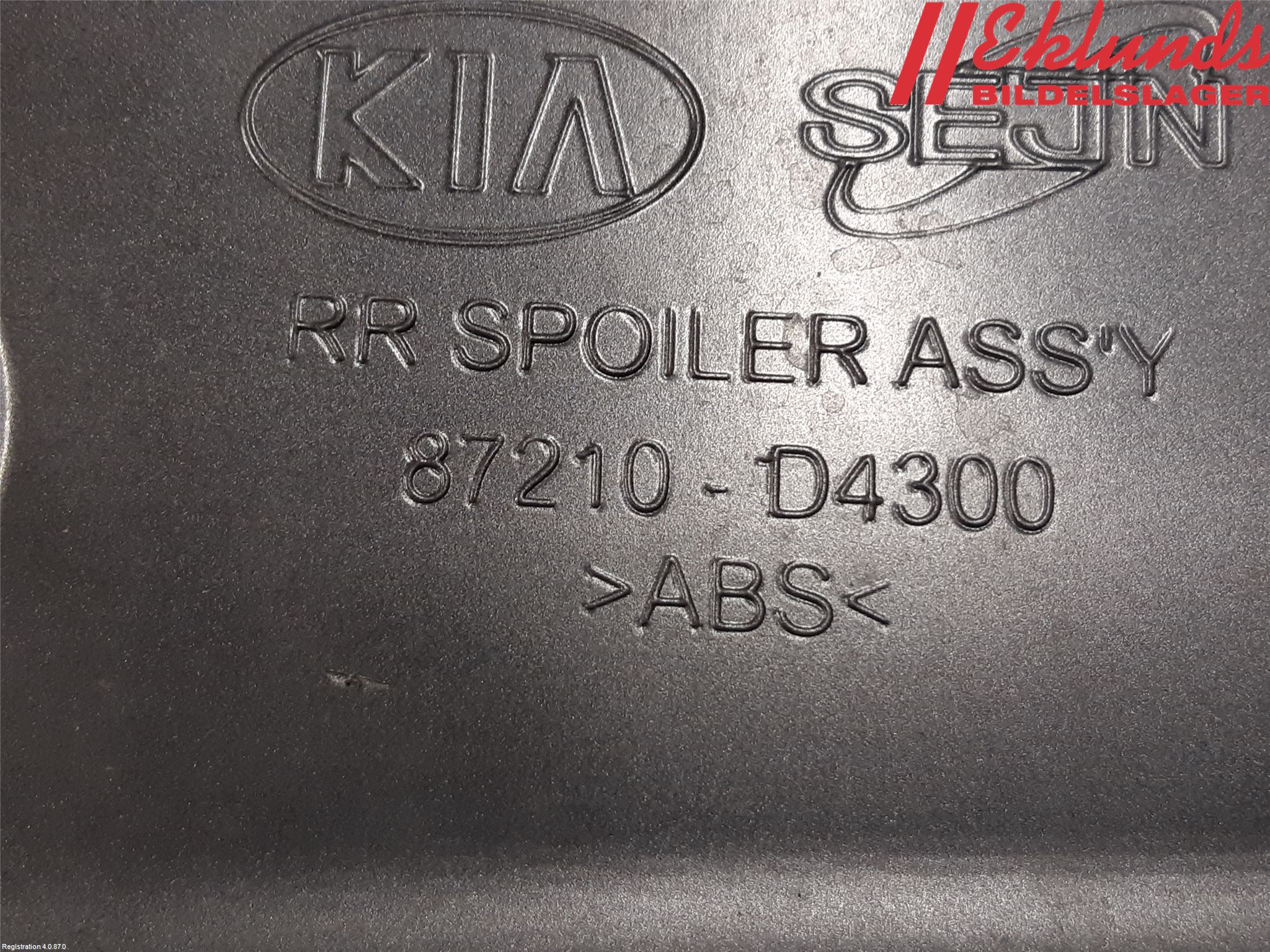 Kia OPTIMA 16-20 Spoiler Baklucka