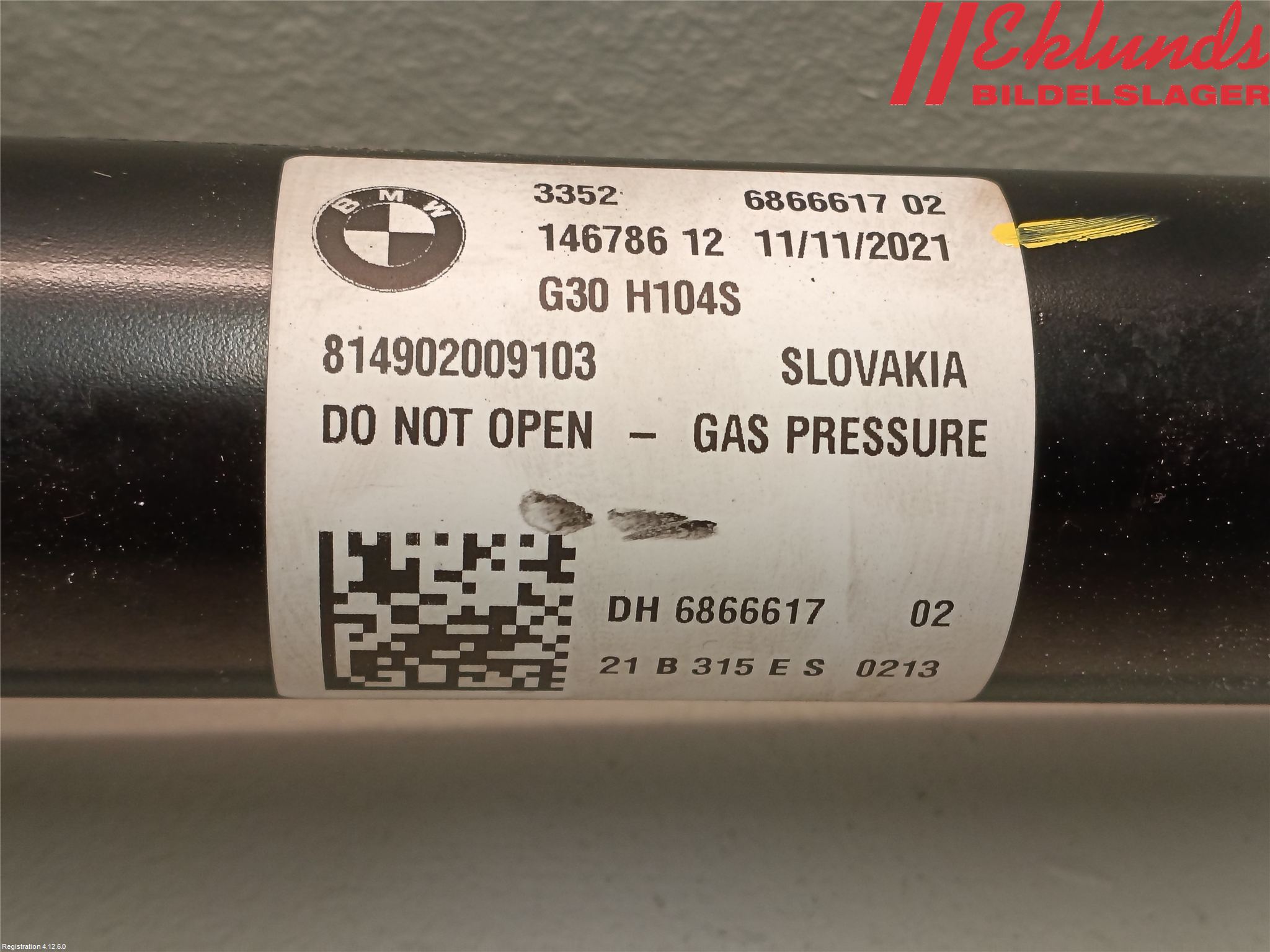 BMW 5 G30/G31/F90 17-23 Fjäderben Bak Vänster