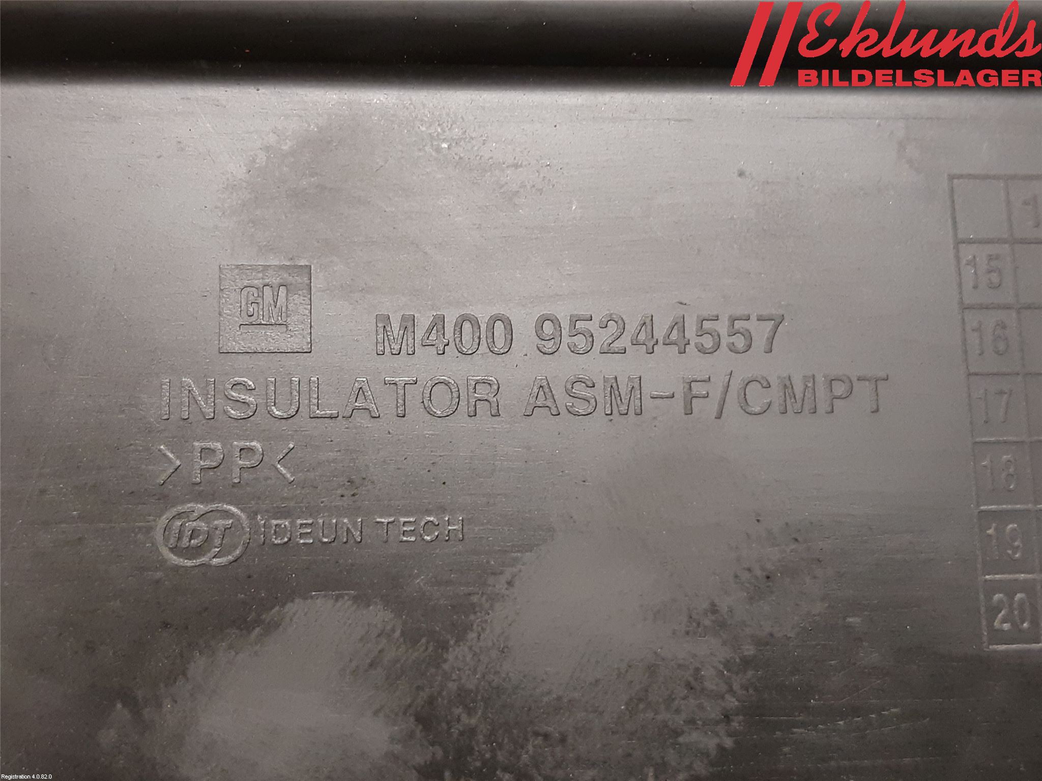 Opel KARL 16-19 Hasplåt Plåt-Plast