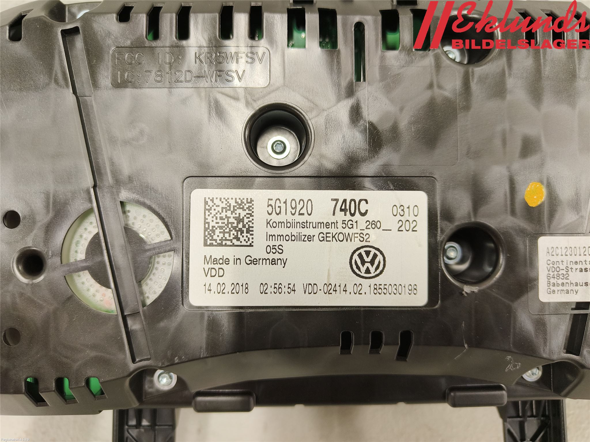 Volkswagen VW GOLF / E-GOLF VII 13-20 Instrument Komb
