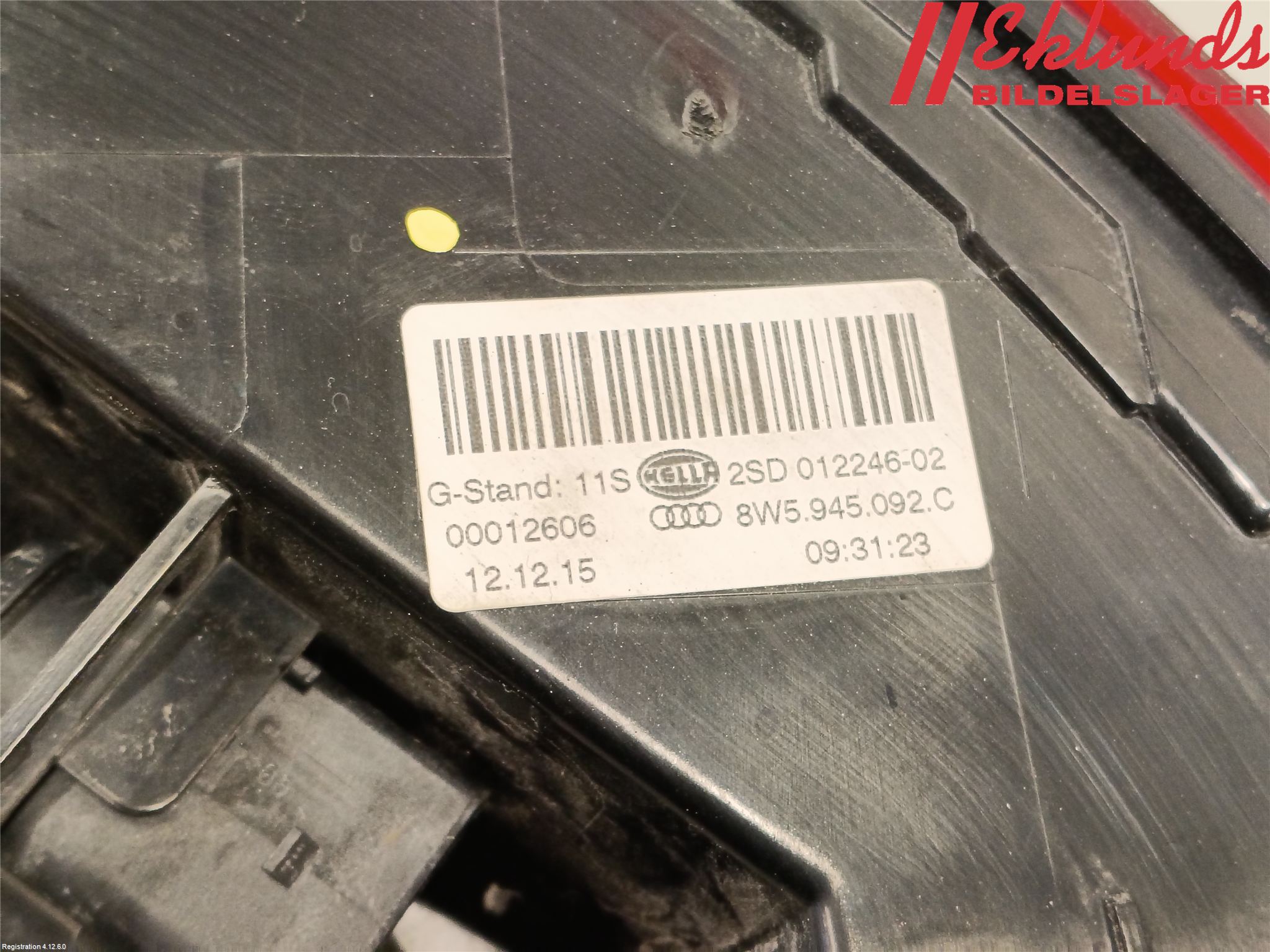 Audi A4/S4 B9 16-19 Bakljus Höger