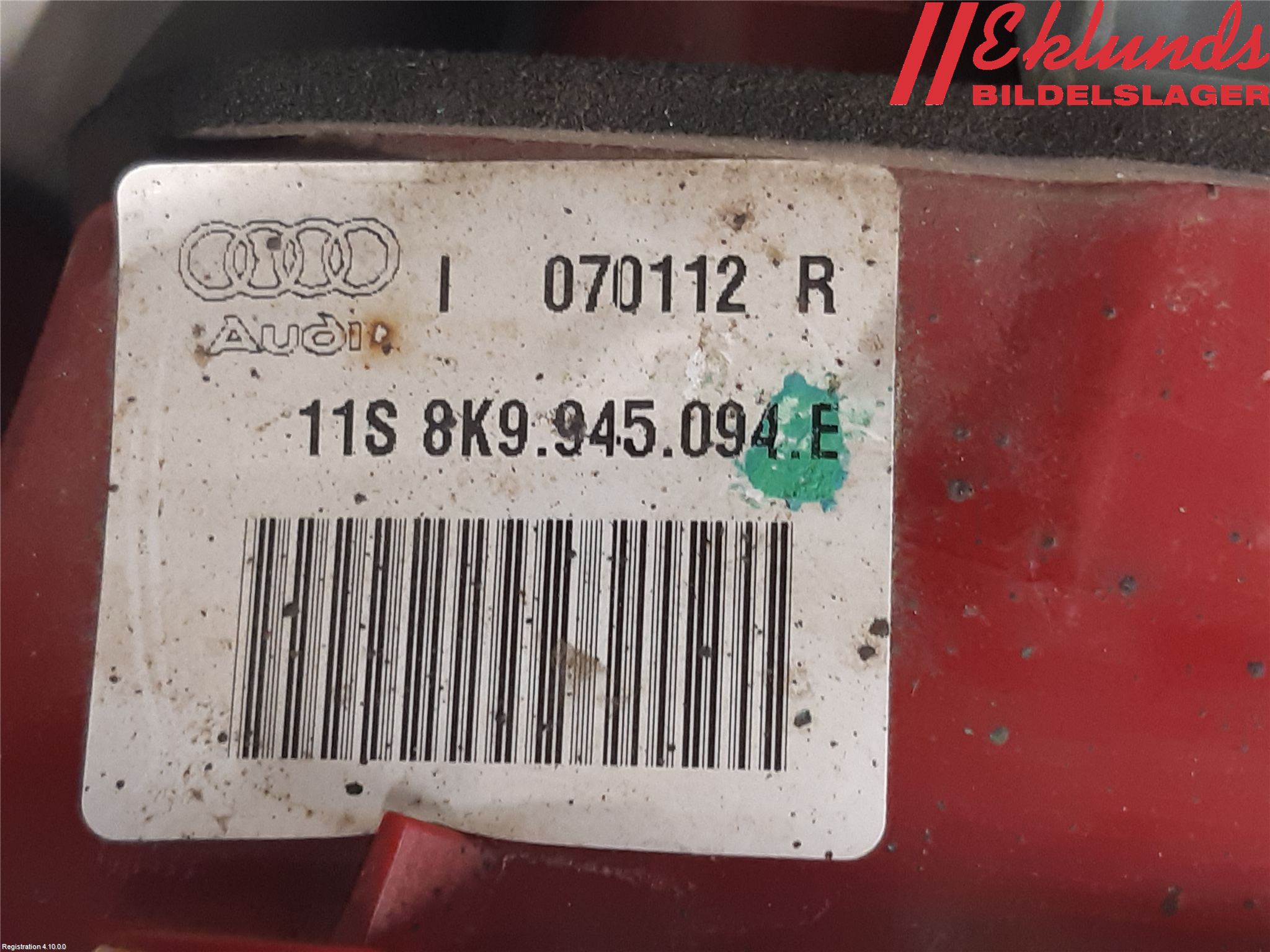 Audi A4 12-15 Bakljus Lucka Hö