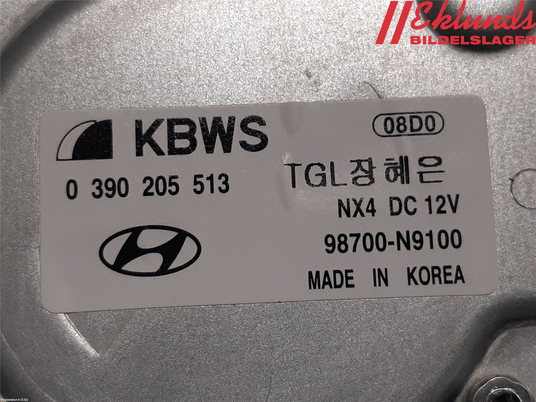 Hyundai TUCSON 05- Torkarmotor Baklucka