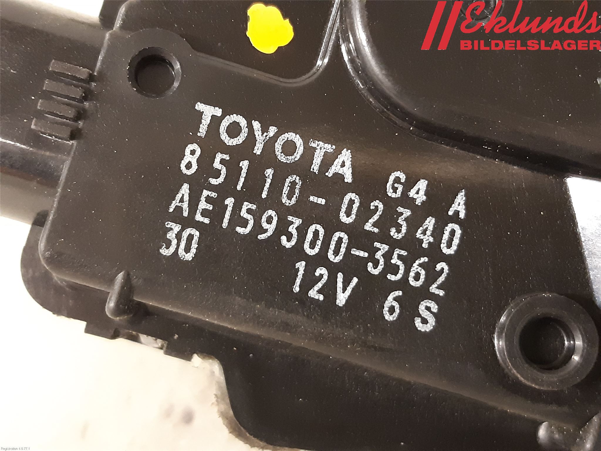 Toyota AURIS 13-19 Torkarmotor Vindruta