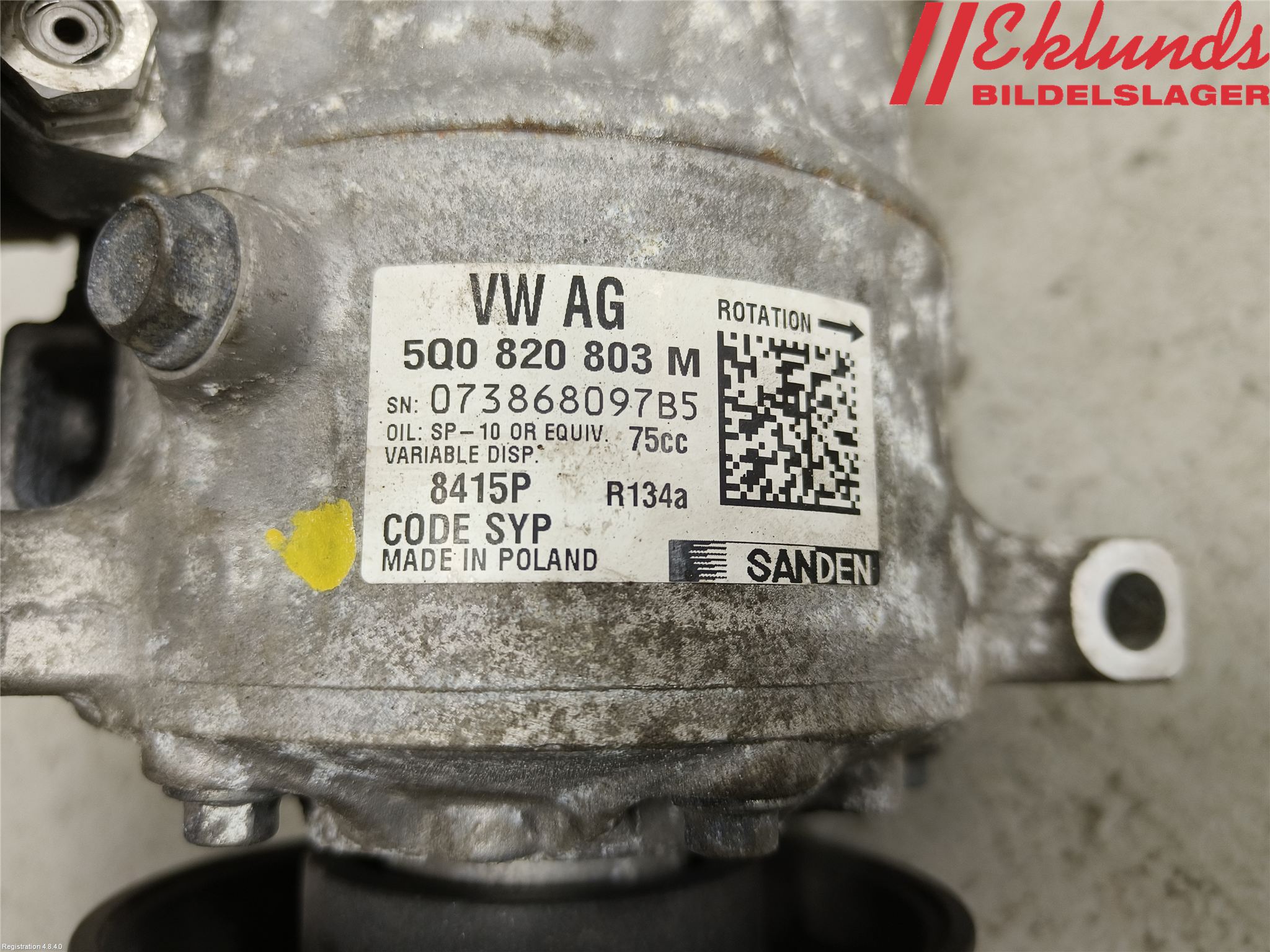 Volkswagen VW CADDY 16-20 Ac Kompressor