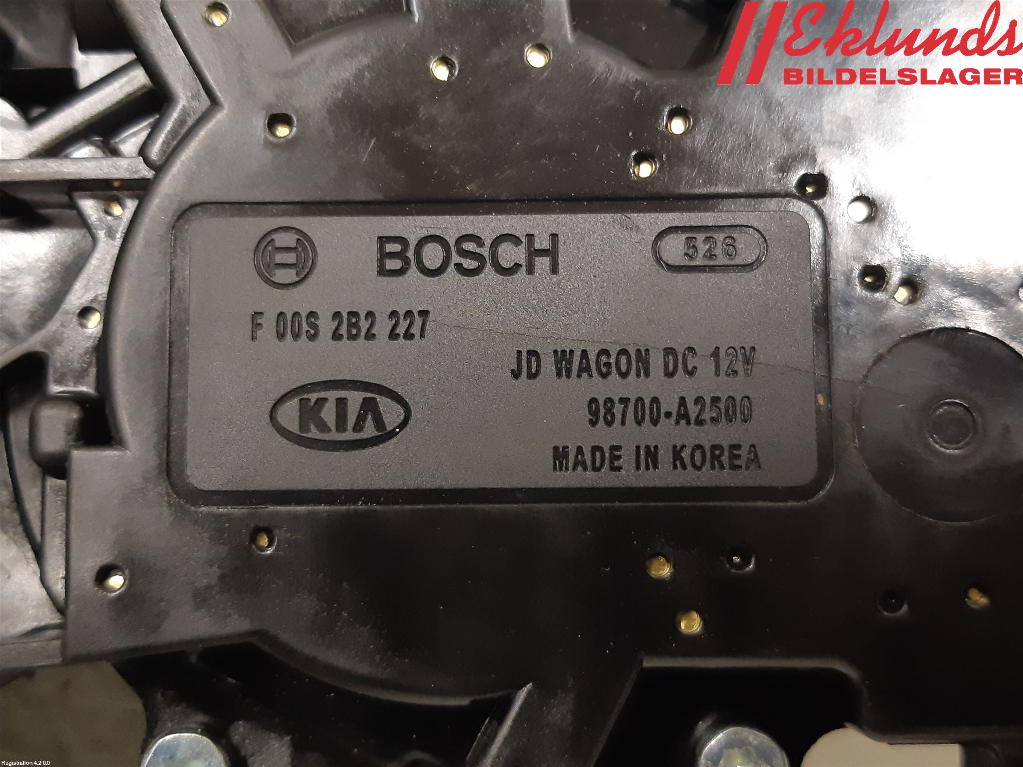 Kia CEED 12-18 Torkarmotor Baklucka