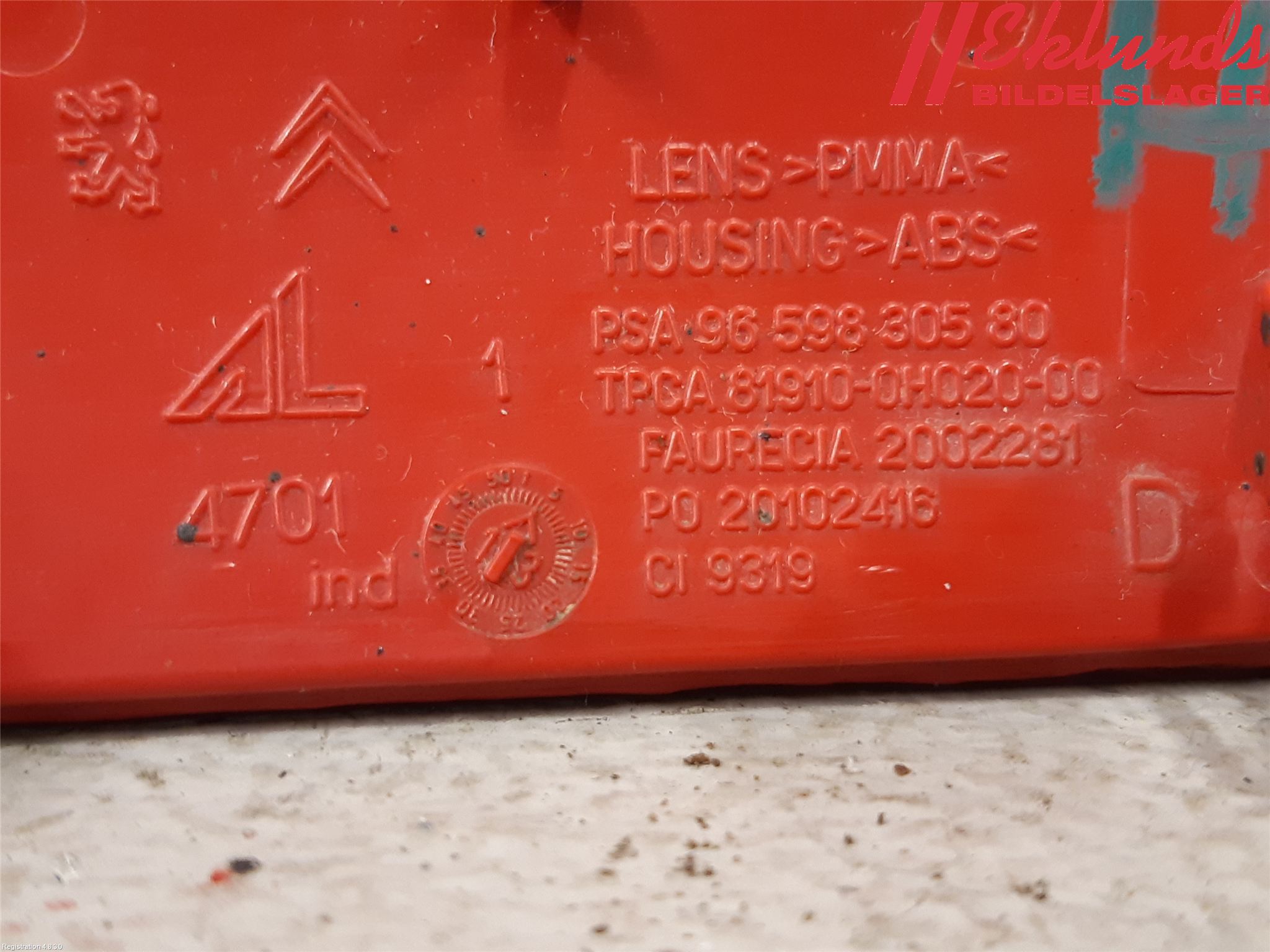 Peugeot EXPERT 07-14 Dimljus/Reflex Bak