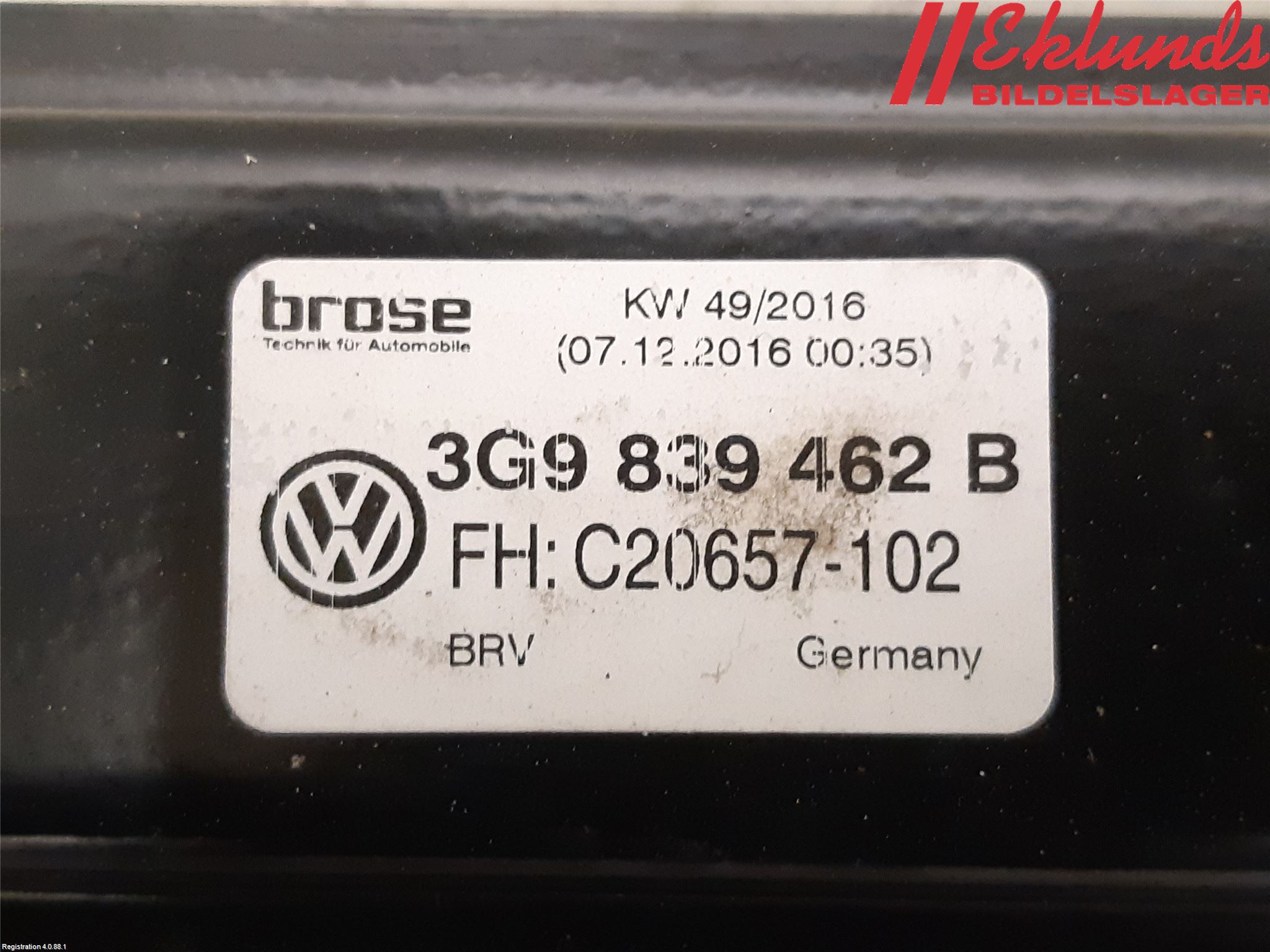 Volkswagen VW PASSAT 15-19 Fönsterhiss El Kompl