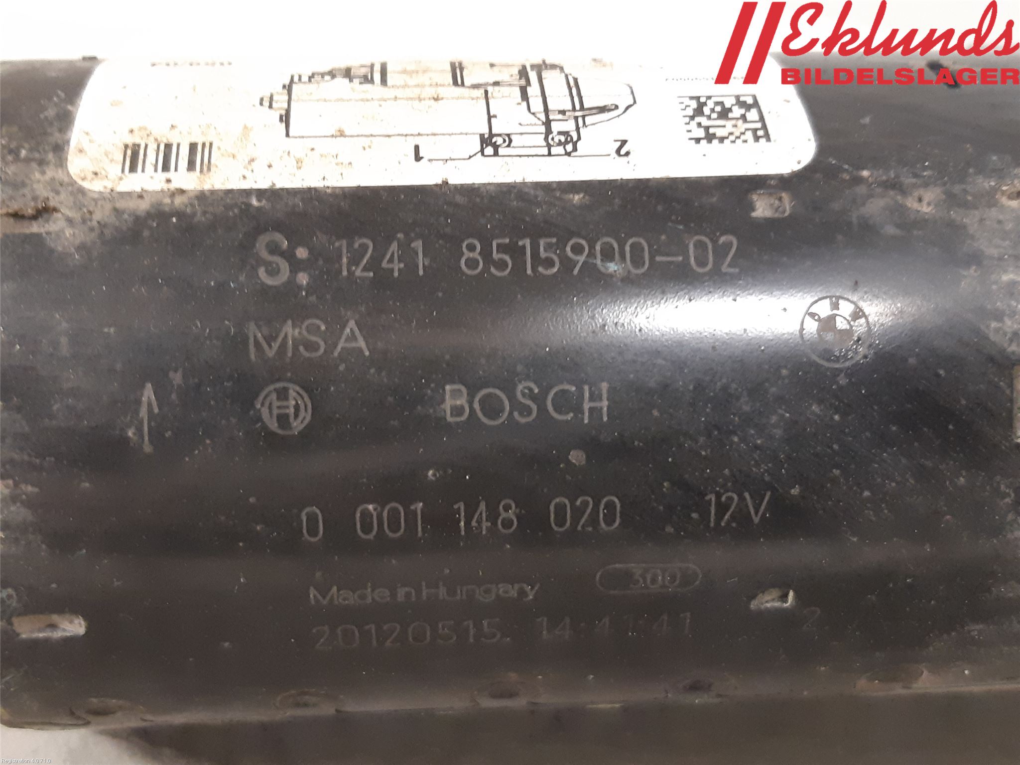 BMW 5 F10/F11/F18 09-17 Startmotor Diesel