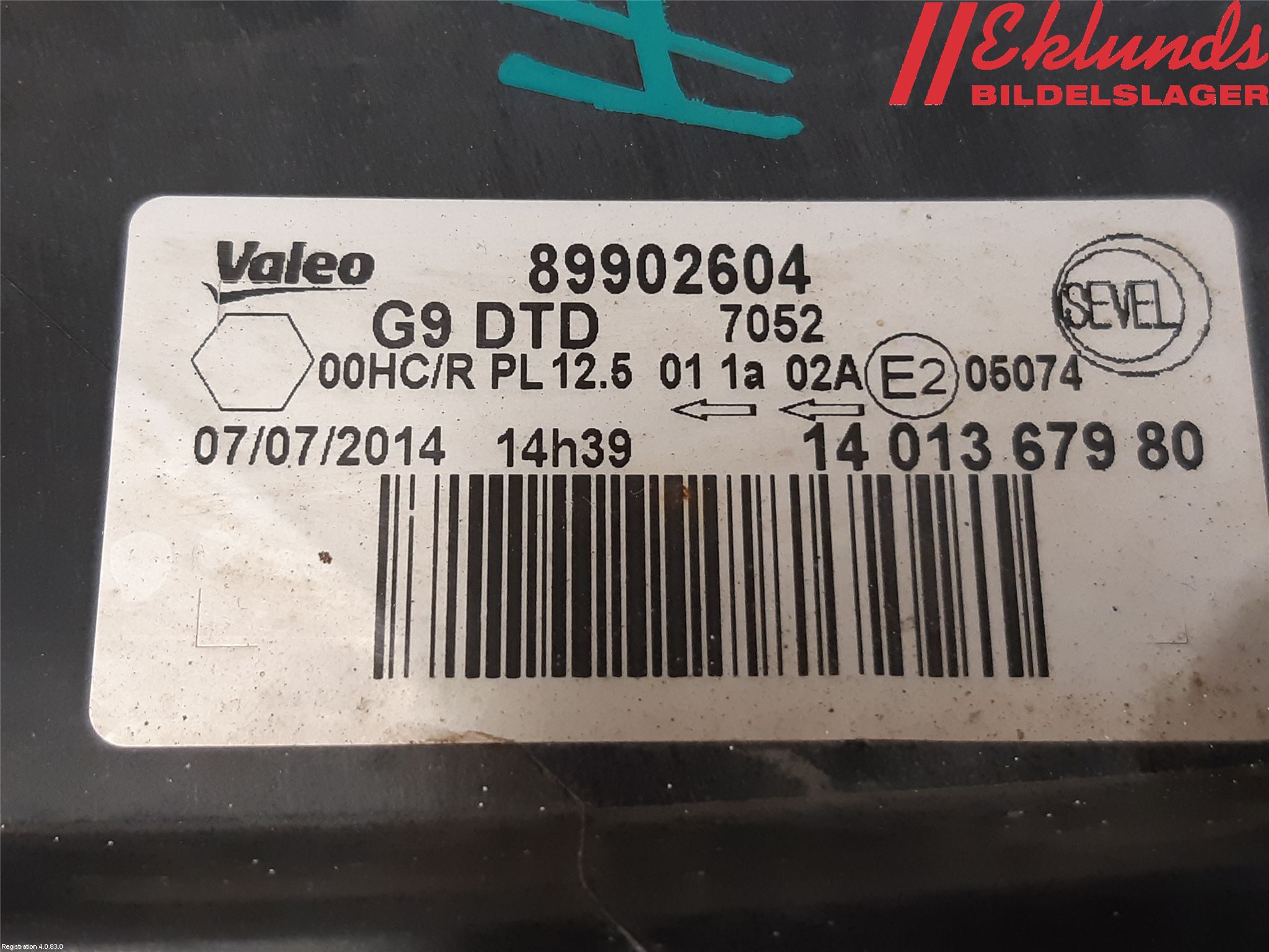 Toyota PROACE I 13-16 Strålkastare Höger