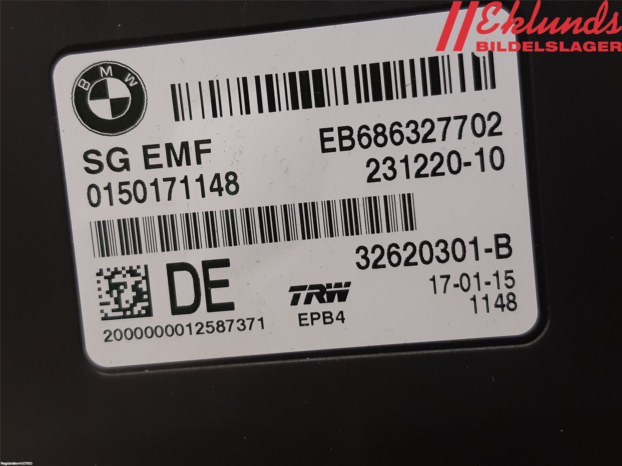 BMW X4 F26 14-18 Styrenhet Parkbroms Epb
