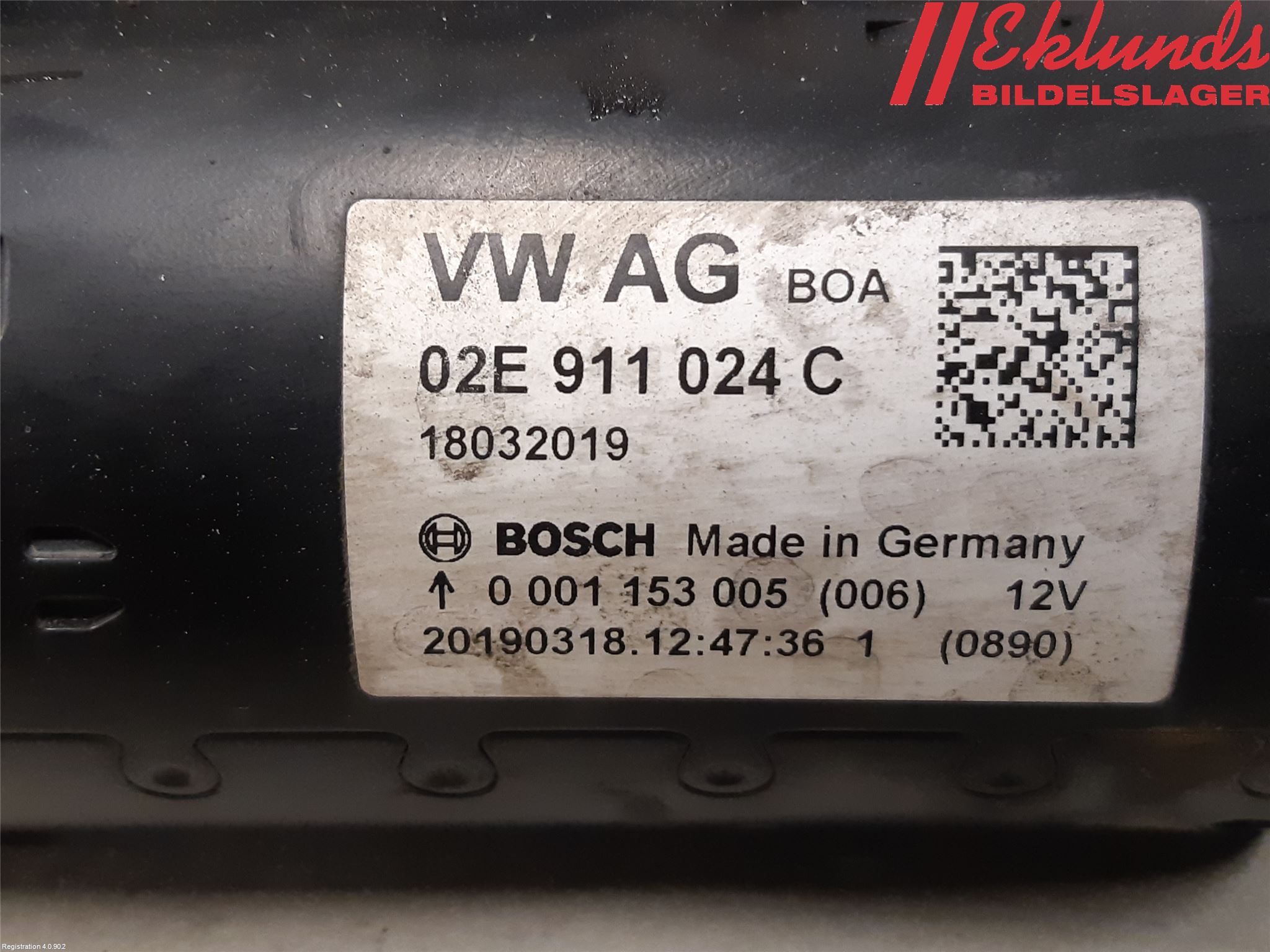 Volkswagen VW CADDY 16-20 Startmotor Diesel