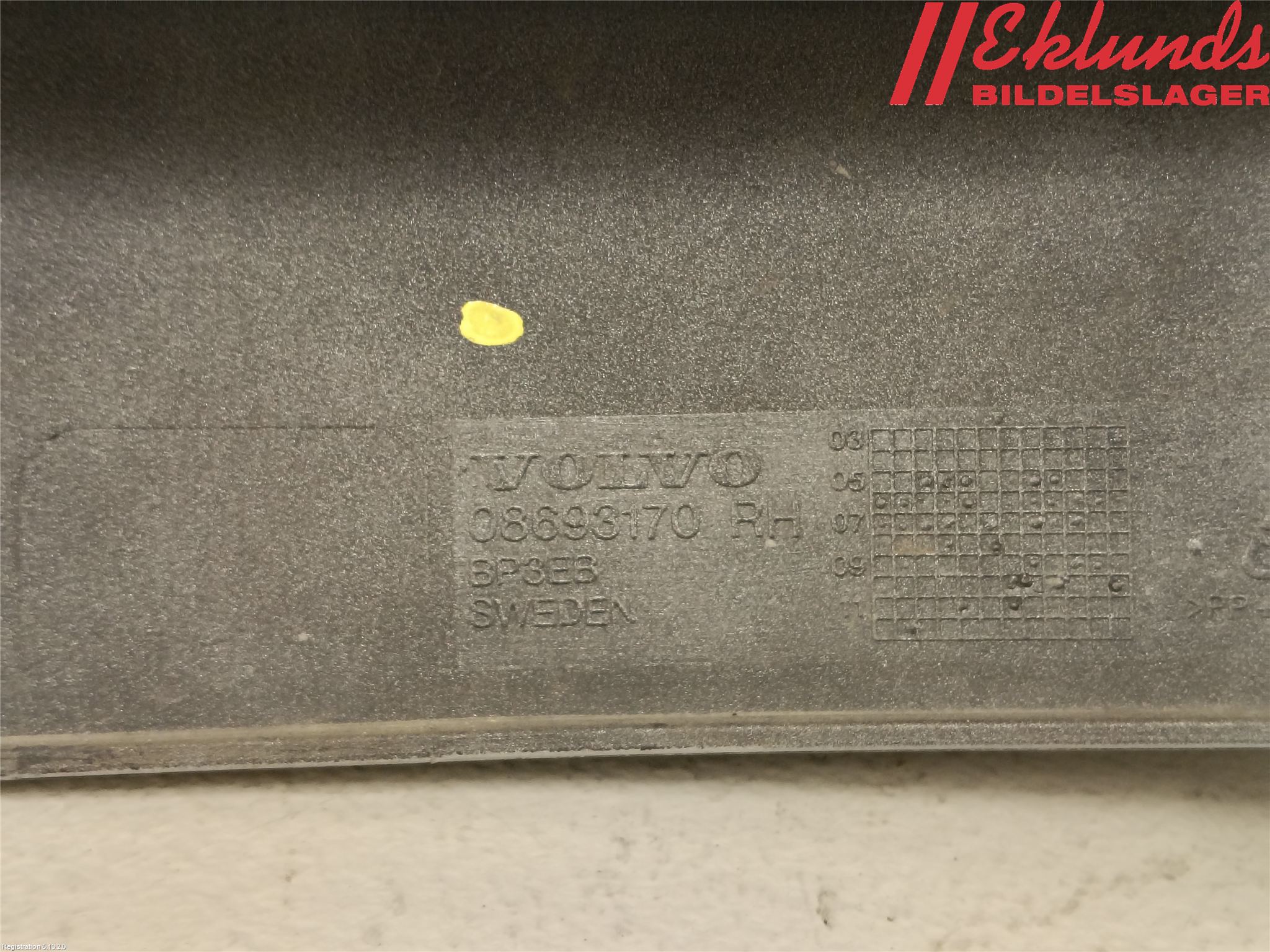 Volvo V70 05-08 Stötfångarlist Fram