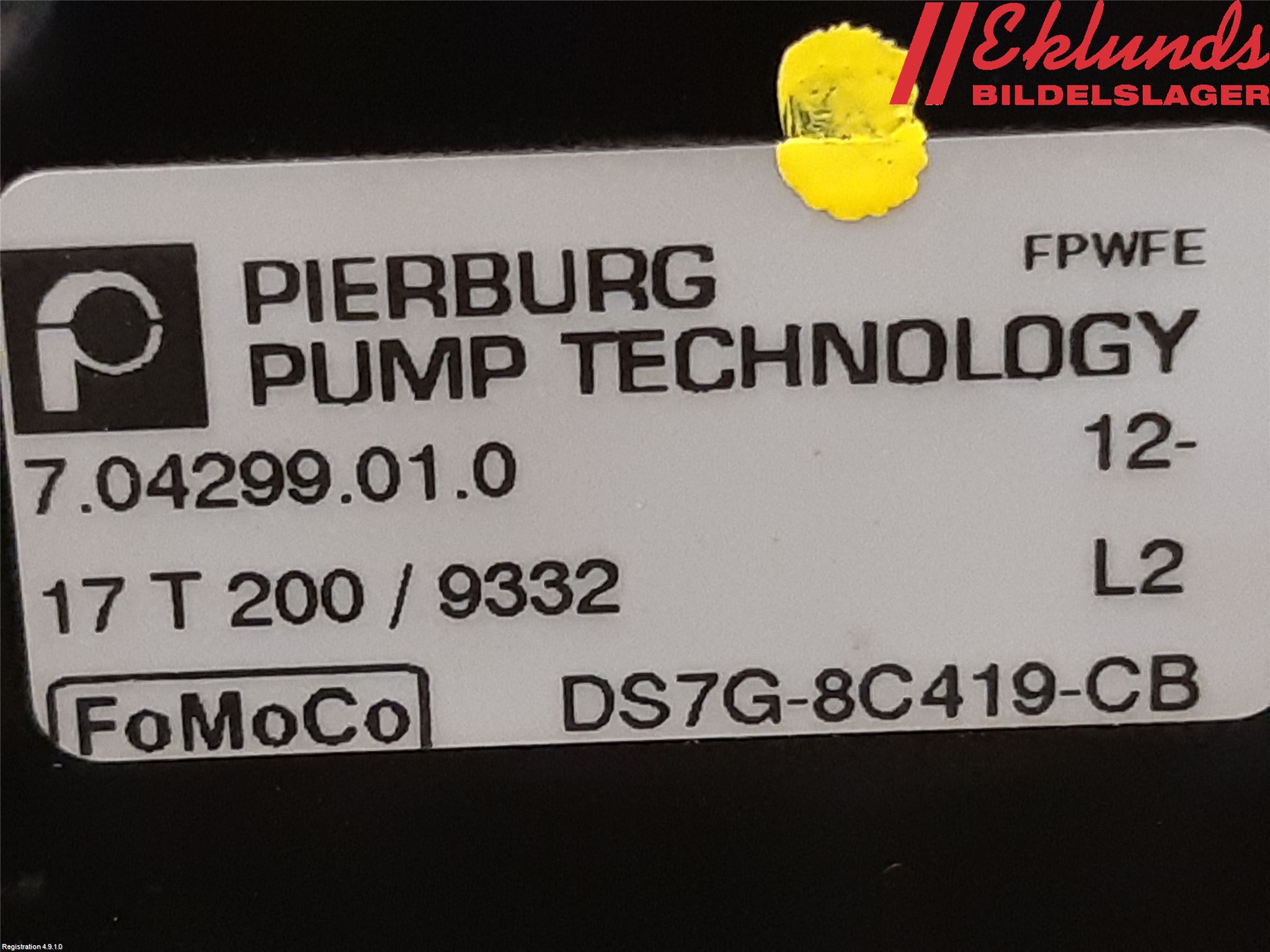 Ford KUGA 17-19 Vattenpump