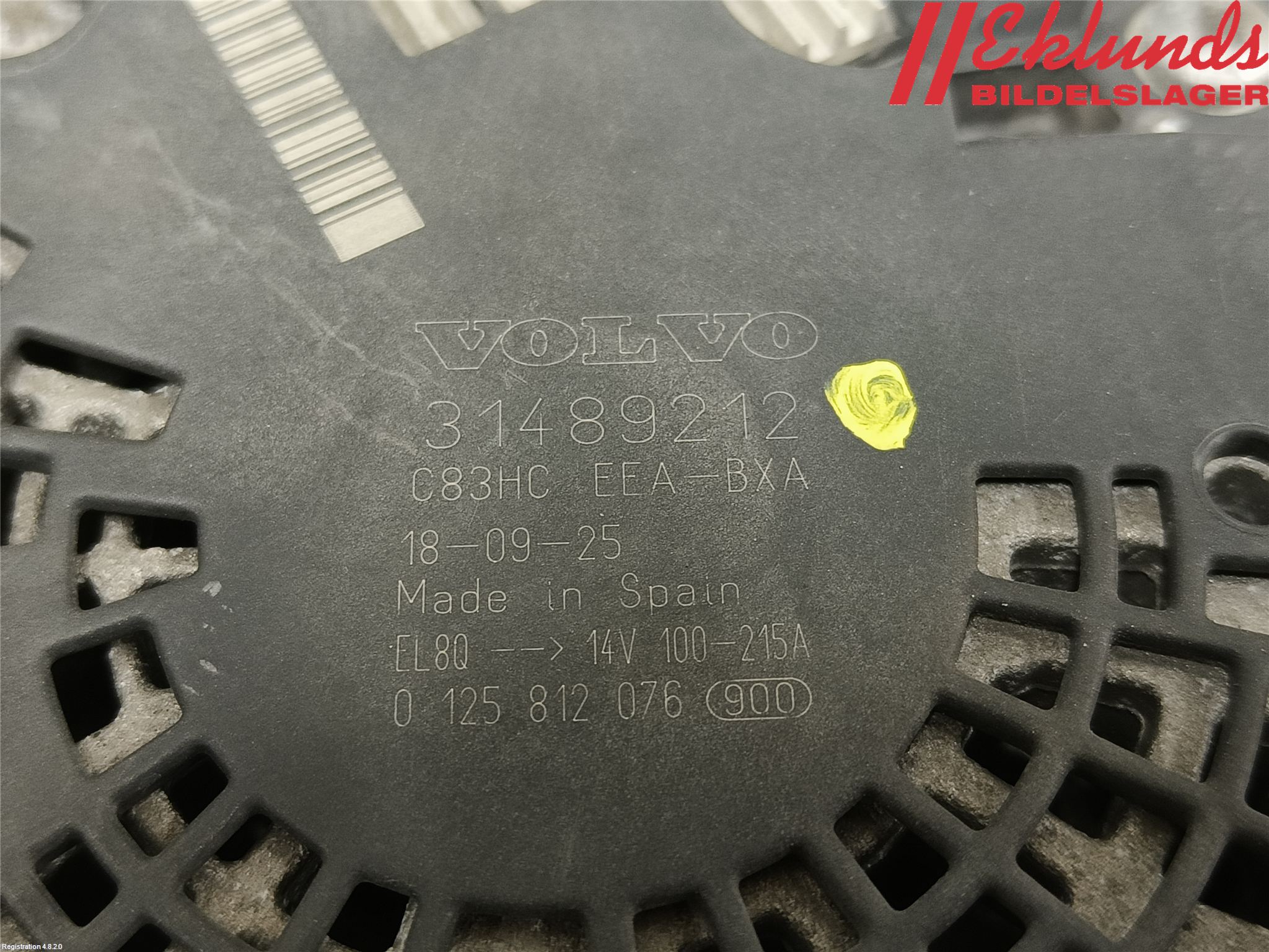 Volvo V70 14-16 Generator