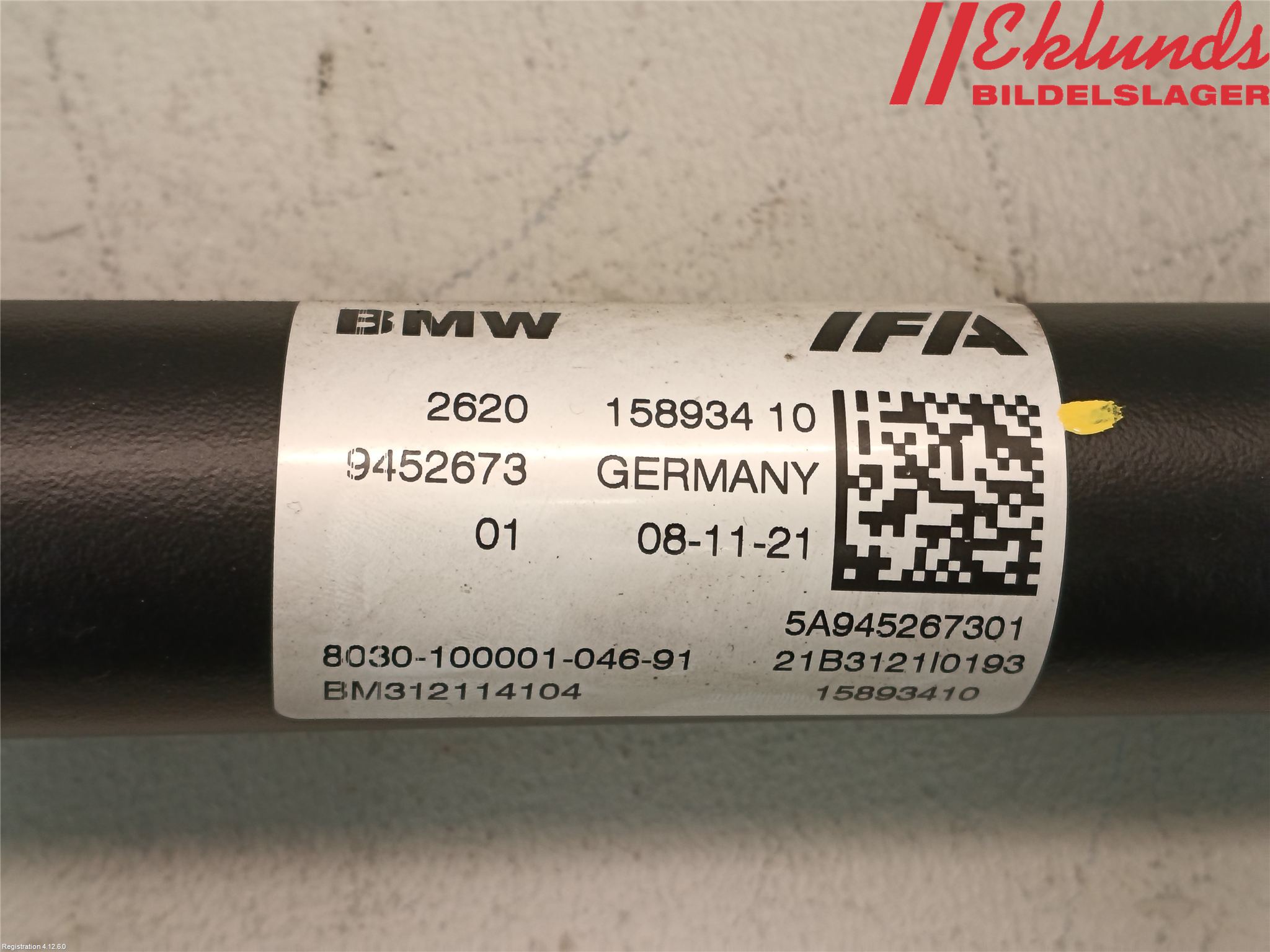 BMW 5 G30/G31/F90 17-23 Mellanaxel Främre 4Wd