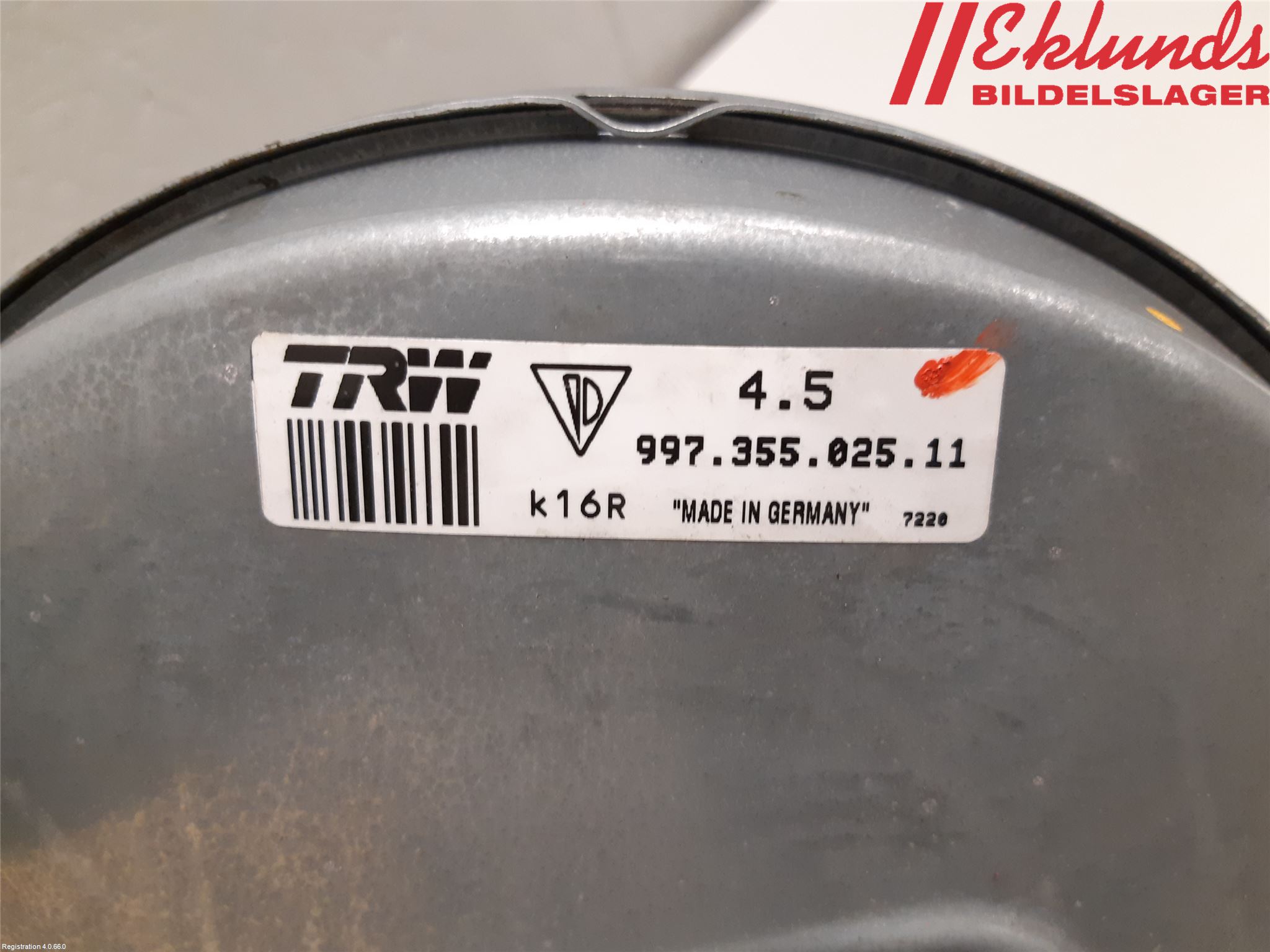 Porsche 911 64- Bromsservo