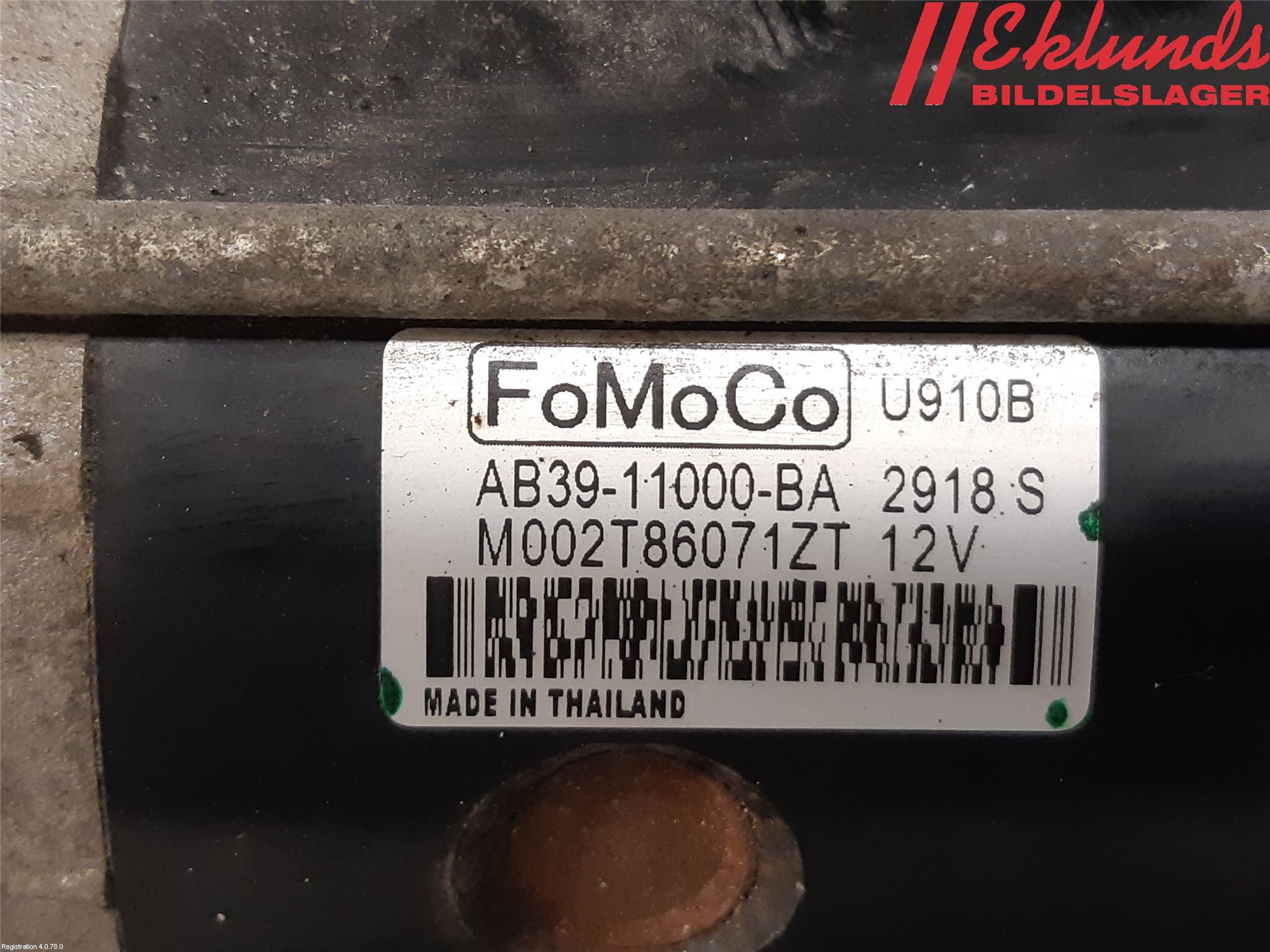 Ford RANGER EU 12-23 Startmotor Diesel