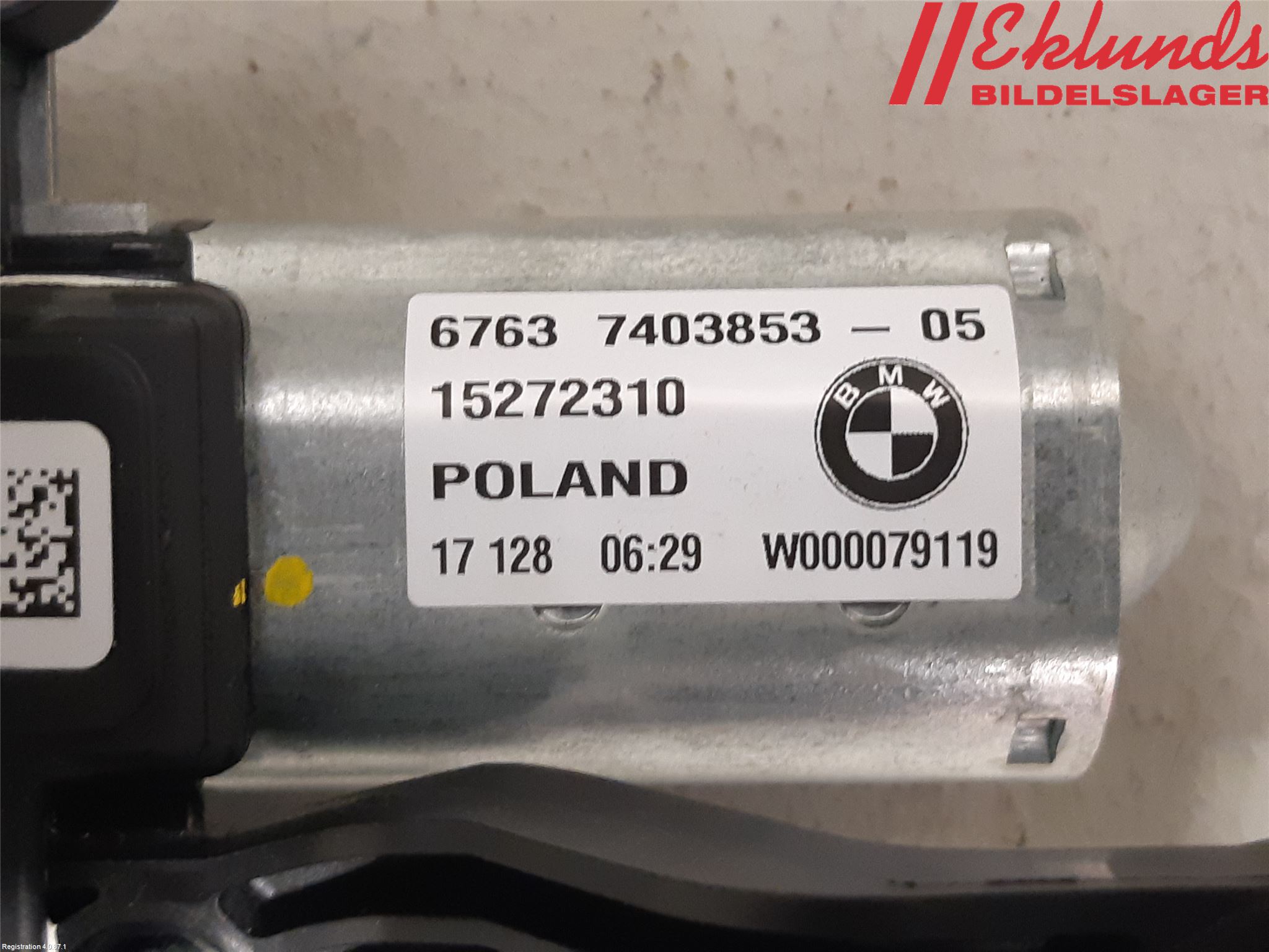 BMW 5 G30/G31/F90 17-23 Torkarmotor Baklucka