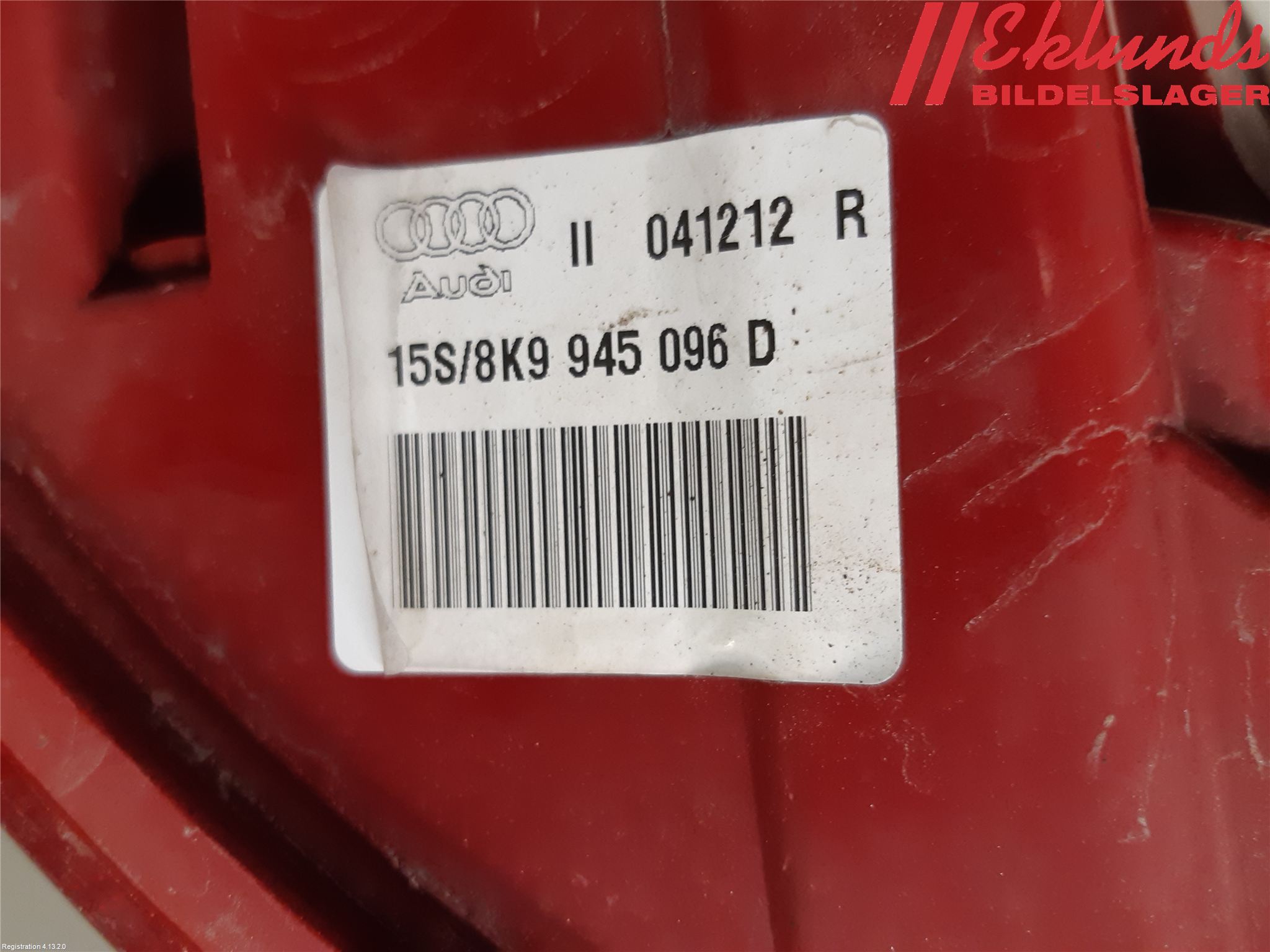 Audi A4 12-15 Bakljus Höger