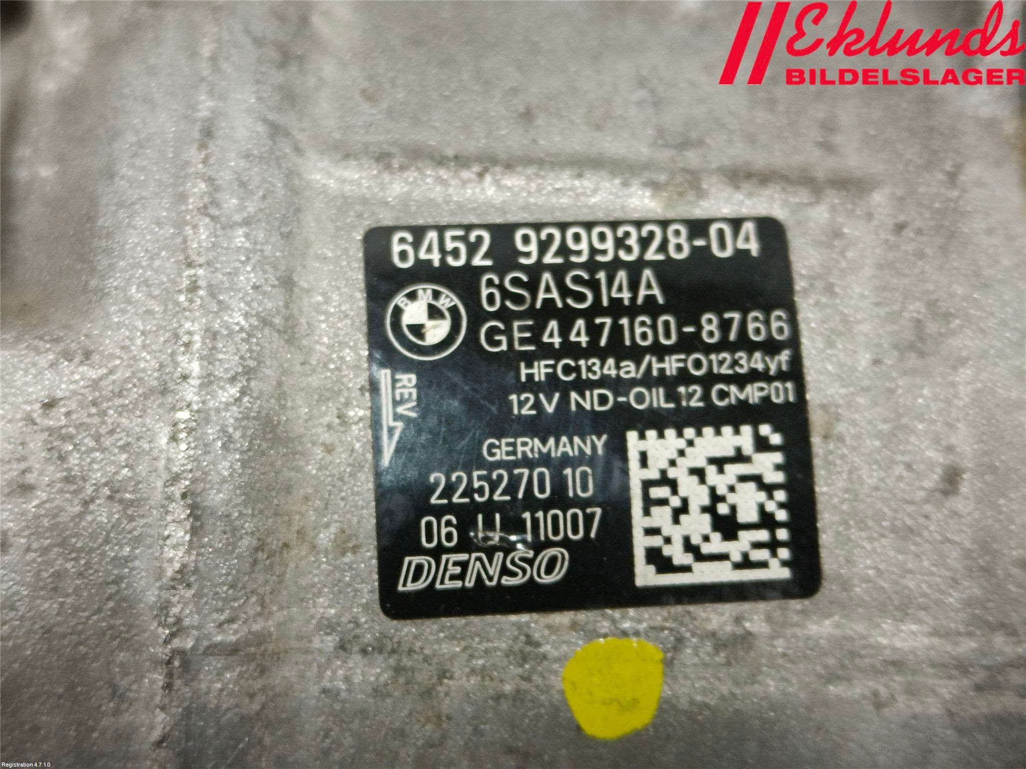 BMW 3 F30/F31/F80 12-19 Ac Kompressor