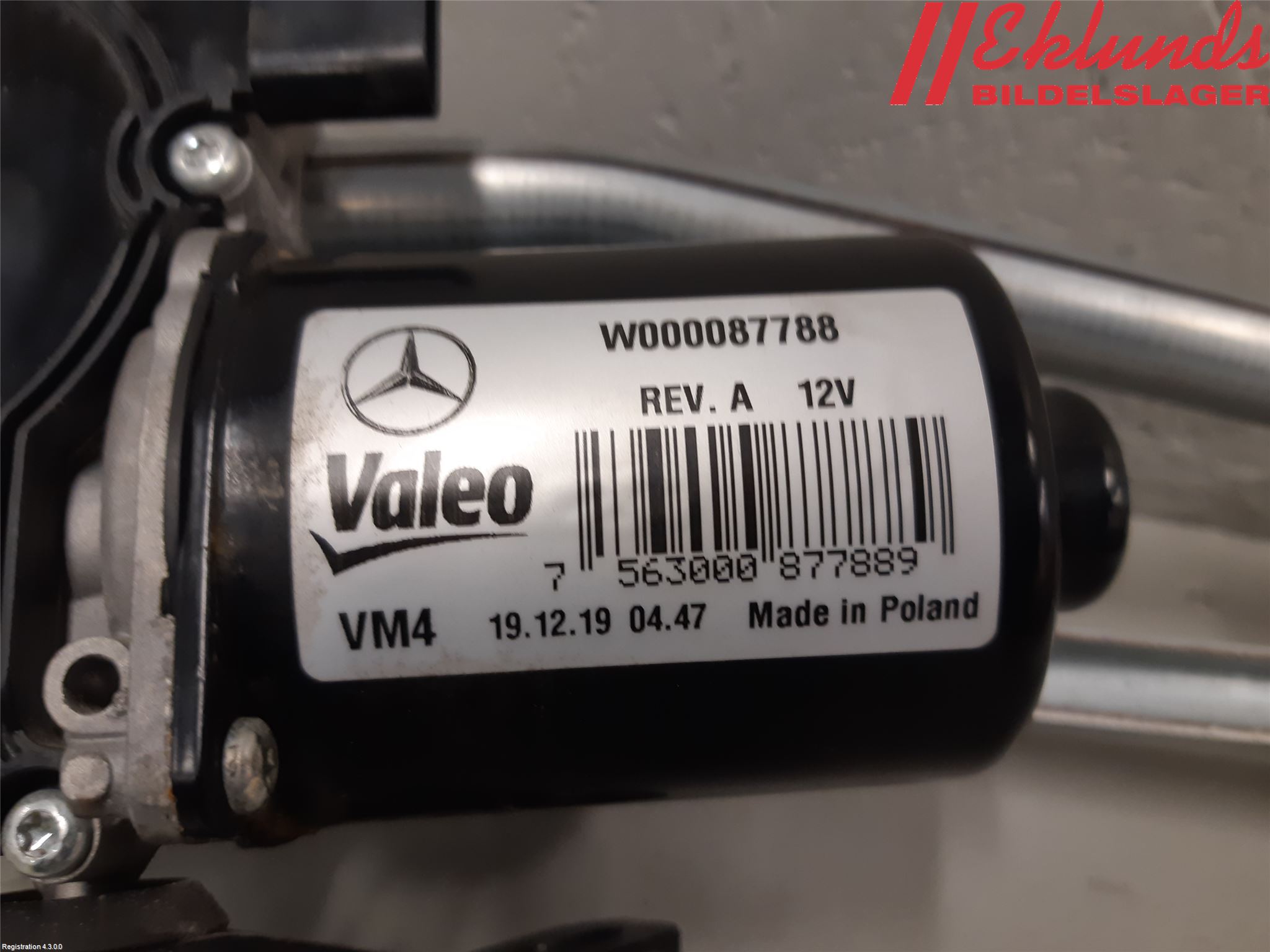 Mercedes-Benz MB SPRINTER (W907/W910) 19- Torkarmotor Vindruta