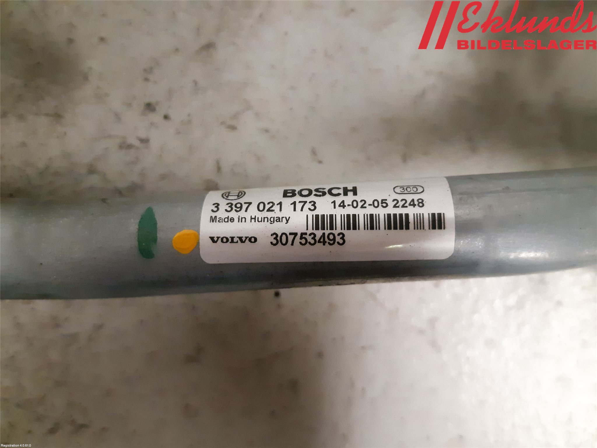 Volvo V60 14-18 Torkarmekanism Vindruta