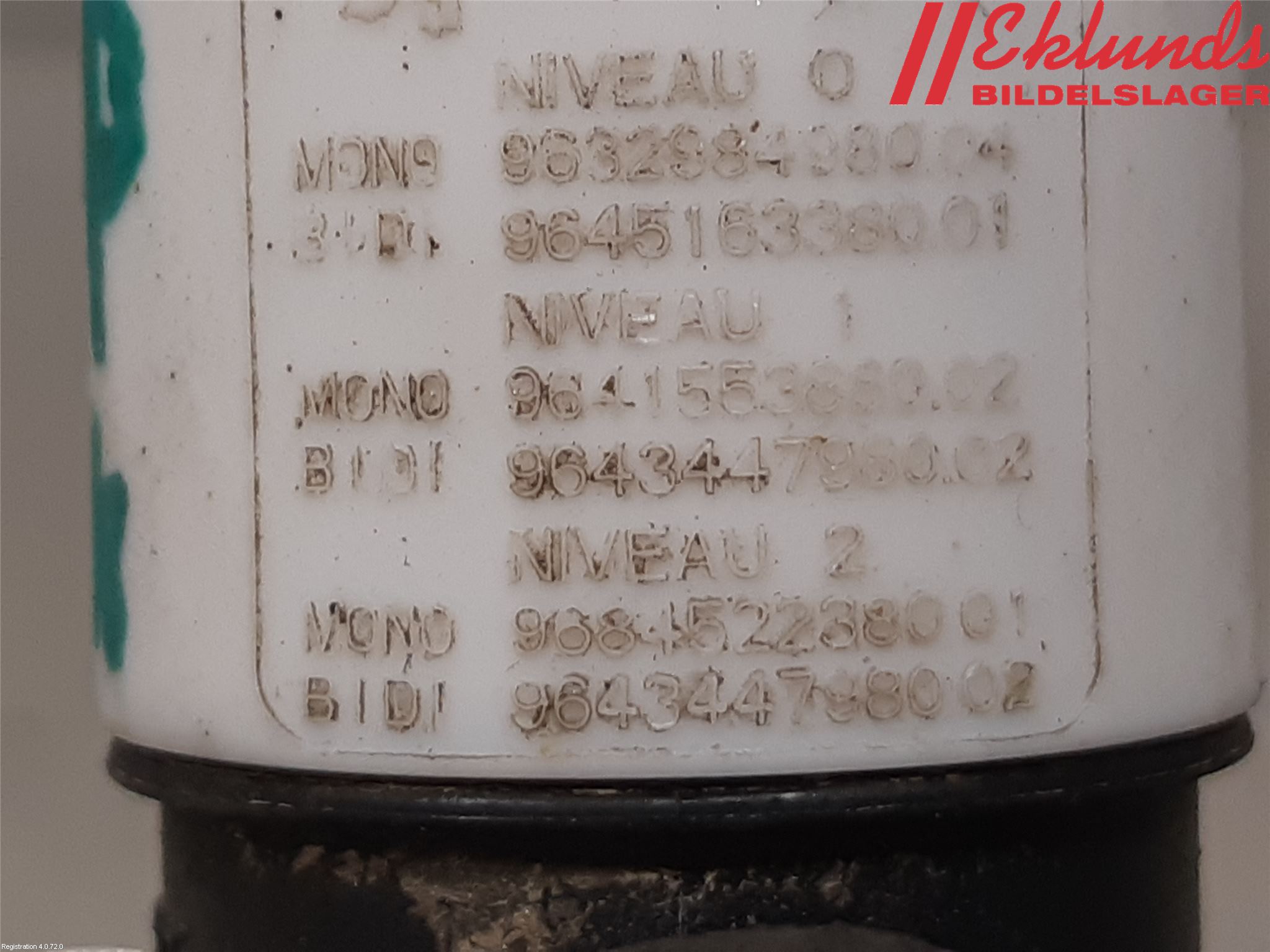 Peugeot 308 08-13 Spolarpump Vindruta