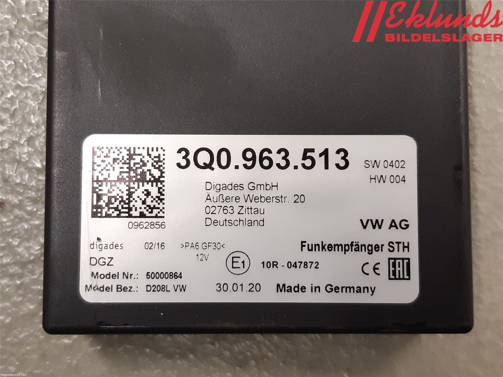 Skoda OCTAVIA (5E) 13-20 Styrenhet Bensin-Dieselvärmare