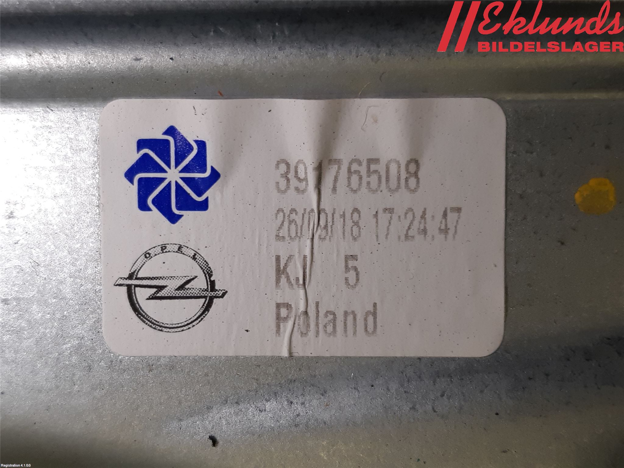 Opel INSIGNIA 17- Fönsterhiss El Kompl