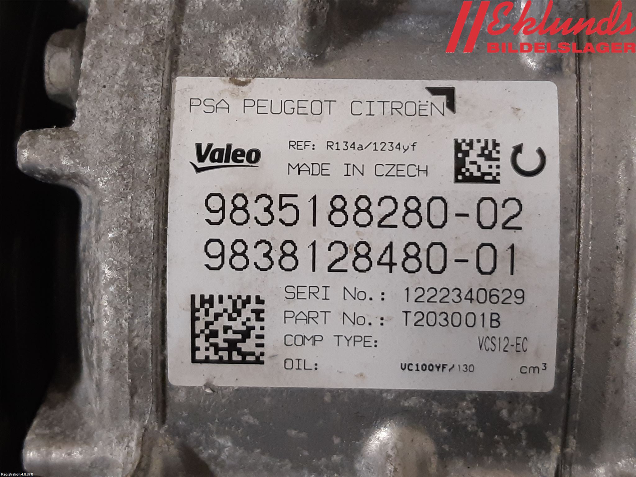 Peugeot 308 14-21 Ac Kompressor