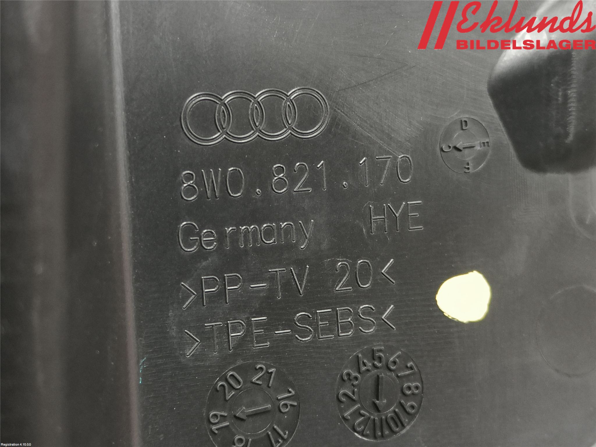 Audi A4/S4 B9 20- Deflektor Plåt-Plast Kylning