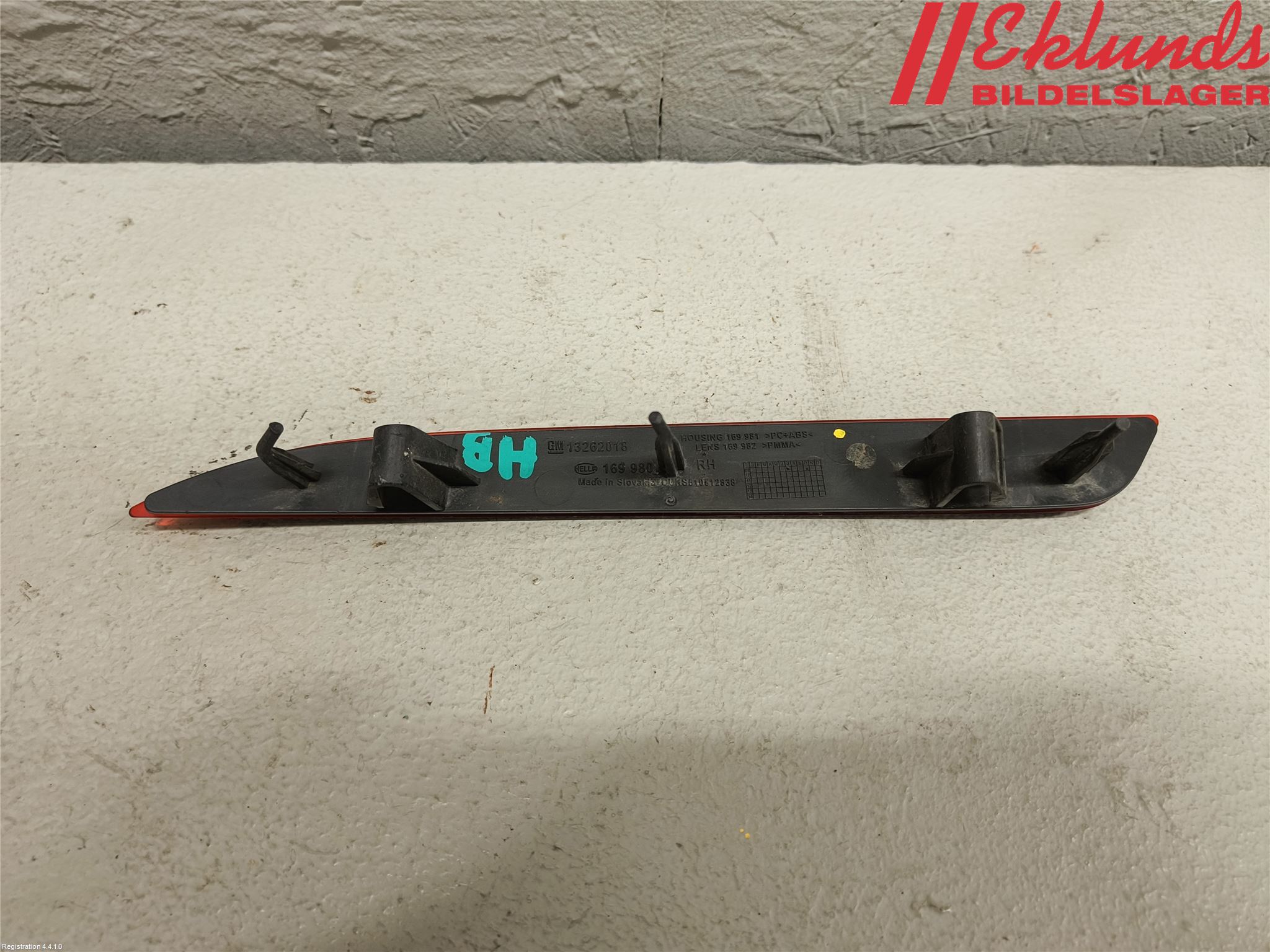 Opel ASTRA J 10-15 Dimljus/Reflex Bak