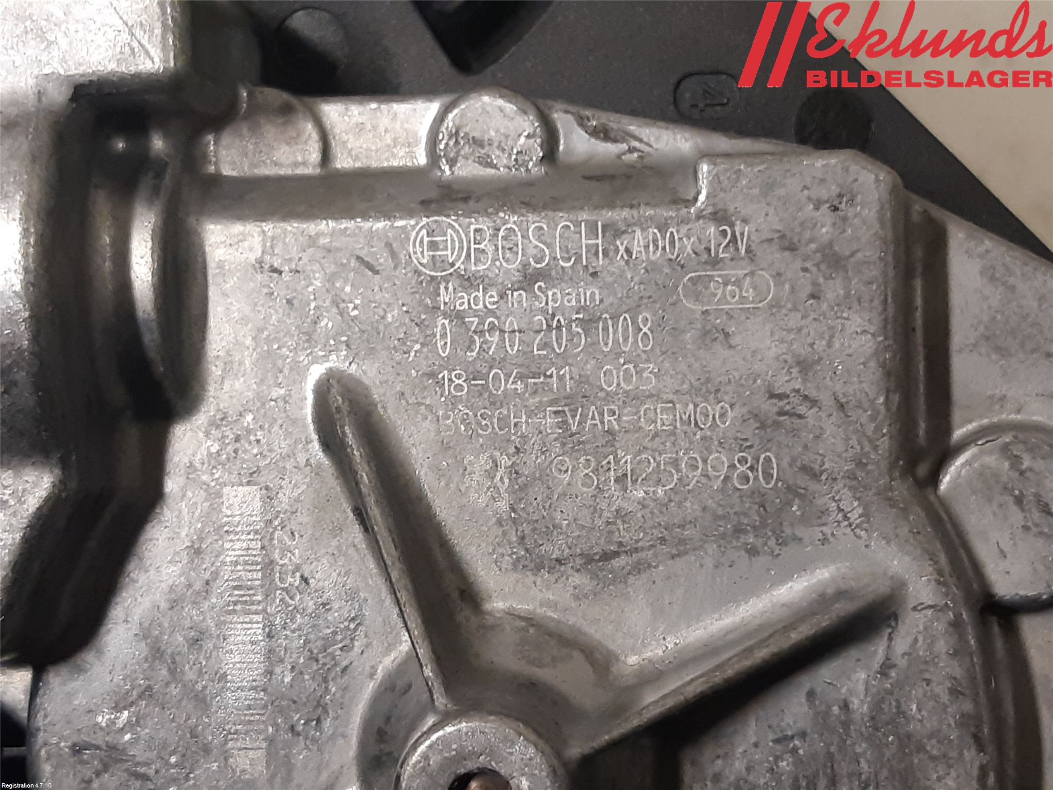 Peugeot 3008 17-24 Torkarmotor Baklucka