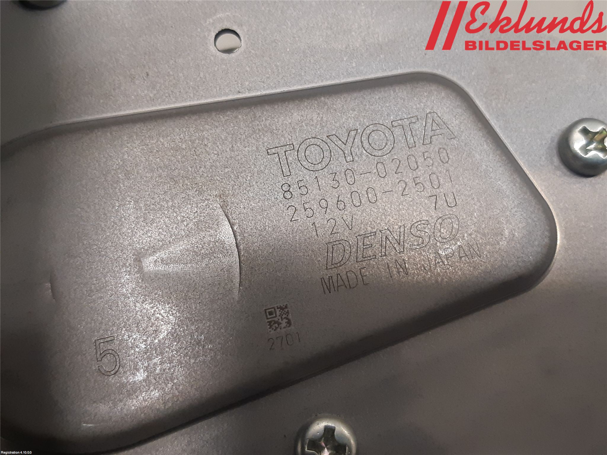 Toyota AURIS 13-19 Torkarmotor Baklucka