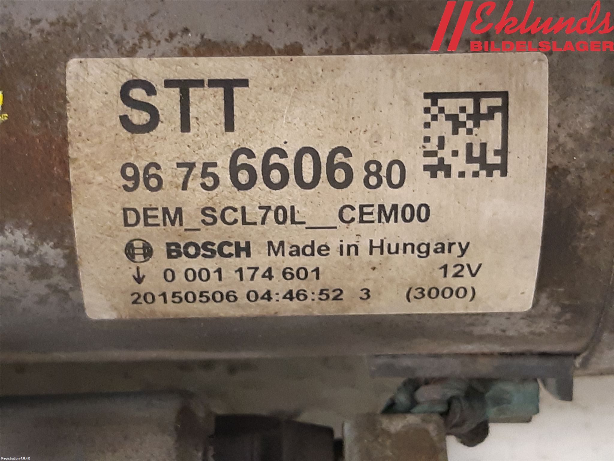 Citroen C4 GRAND PICASSO 14-18 Startmotor Diesel