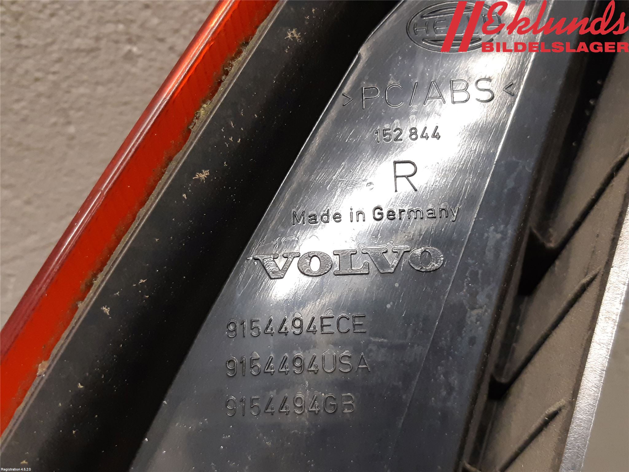 Volvo V70 00-04 Bakljus Höger