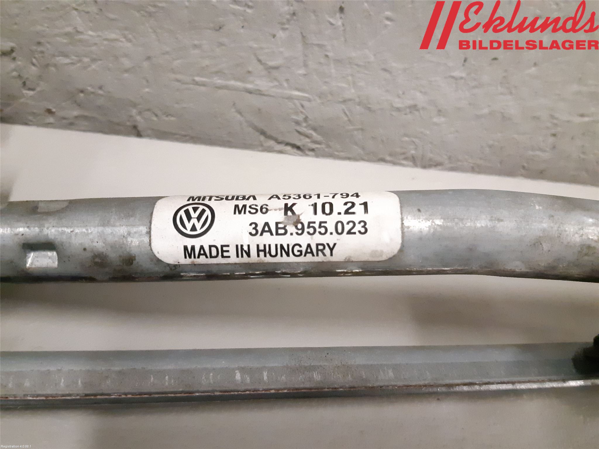 Volkswagen VW PASSAT 11-14 Torkarmekanism Vindruta